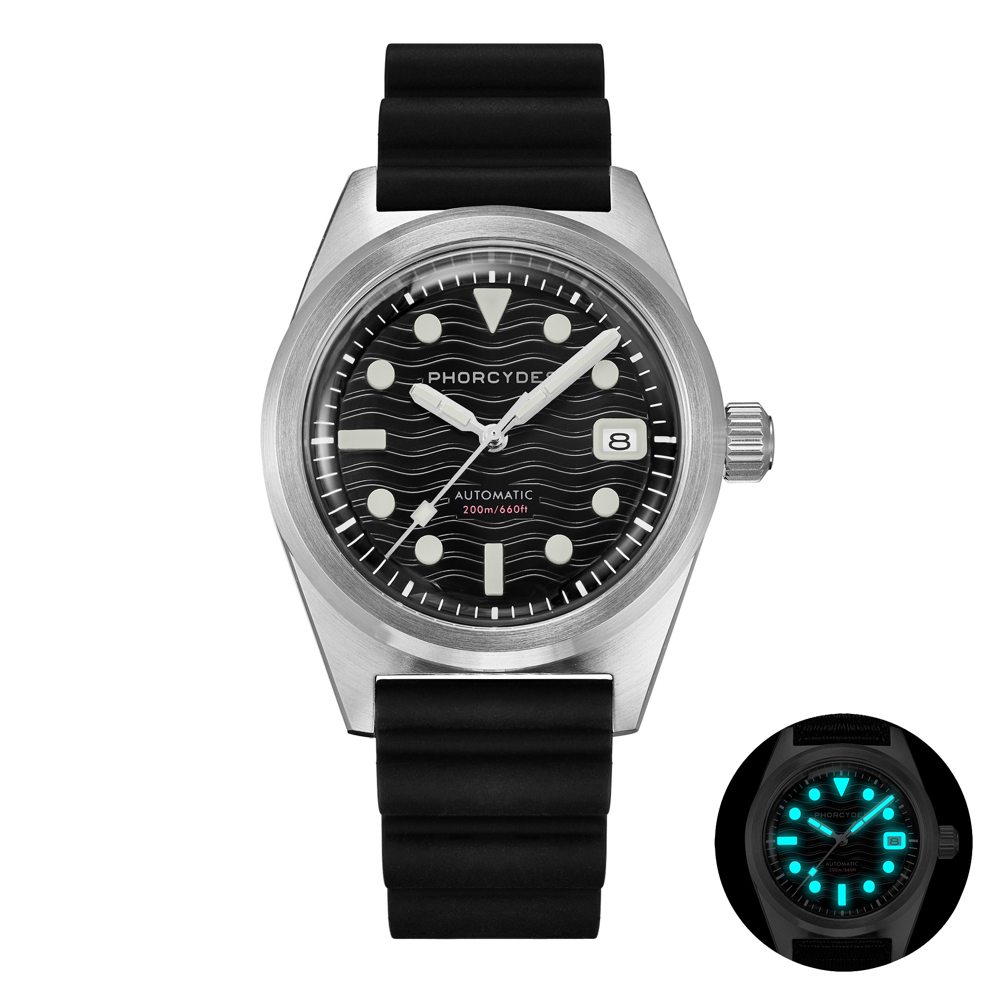 PH-5 skin diver watches with FKM strap
