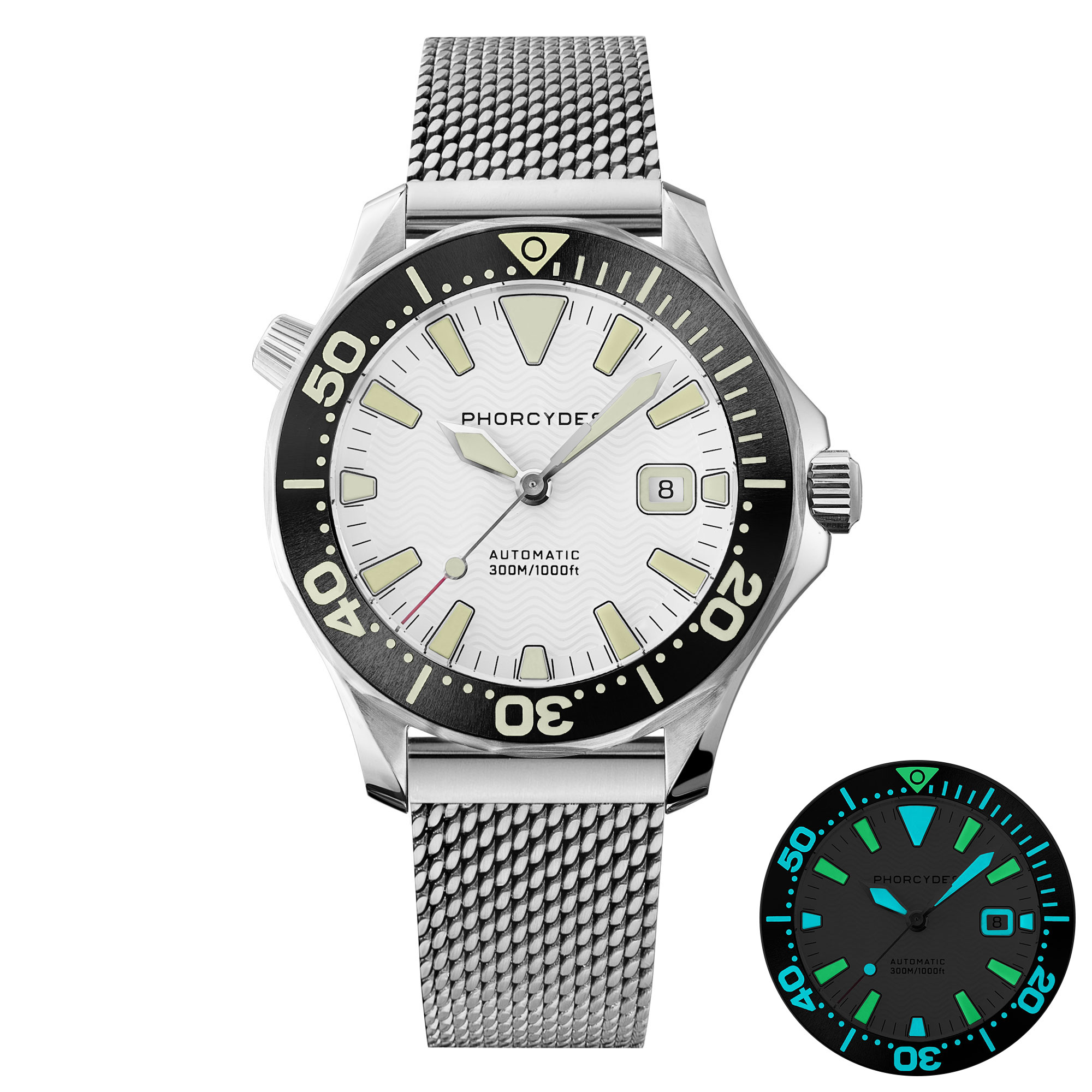 PH-6  with mesh bracelet (white dial)