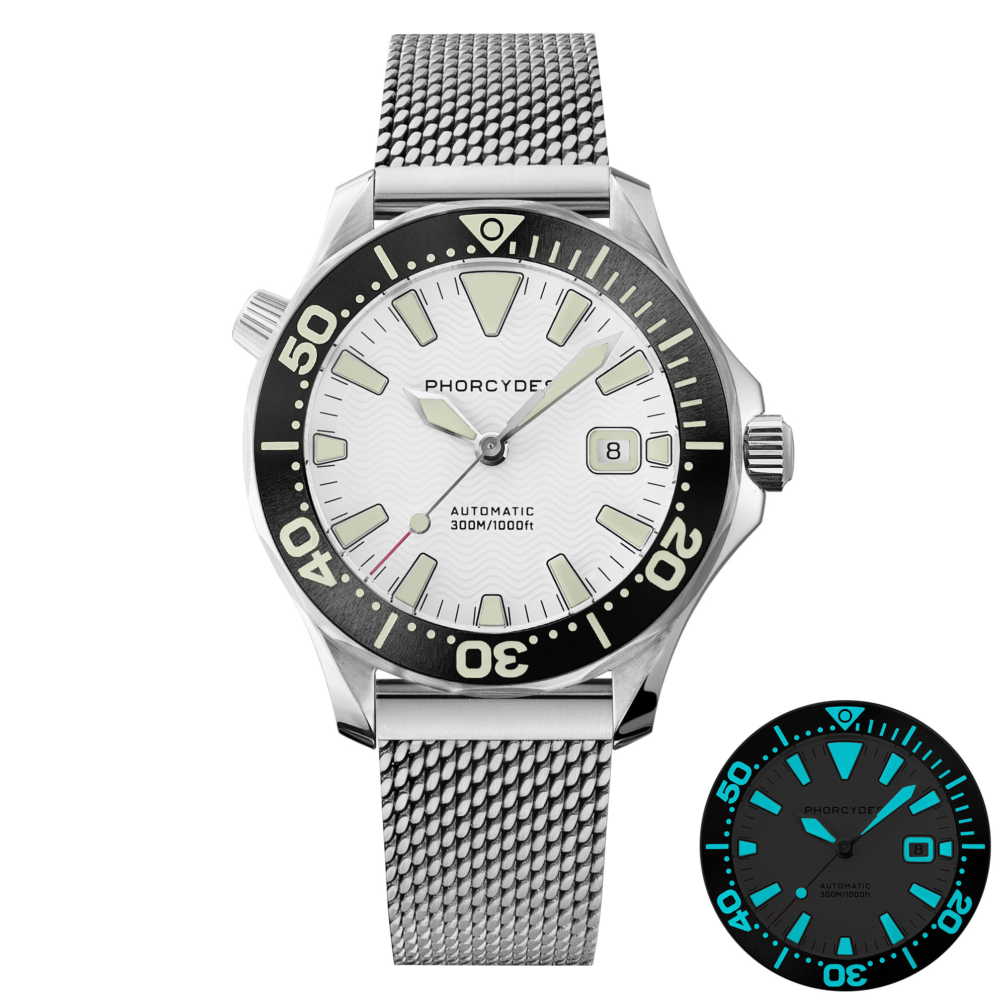 PH-6  with mesh bracelet (white dial)