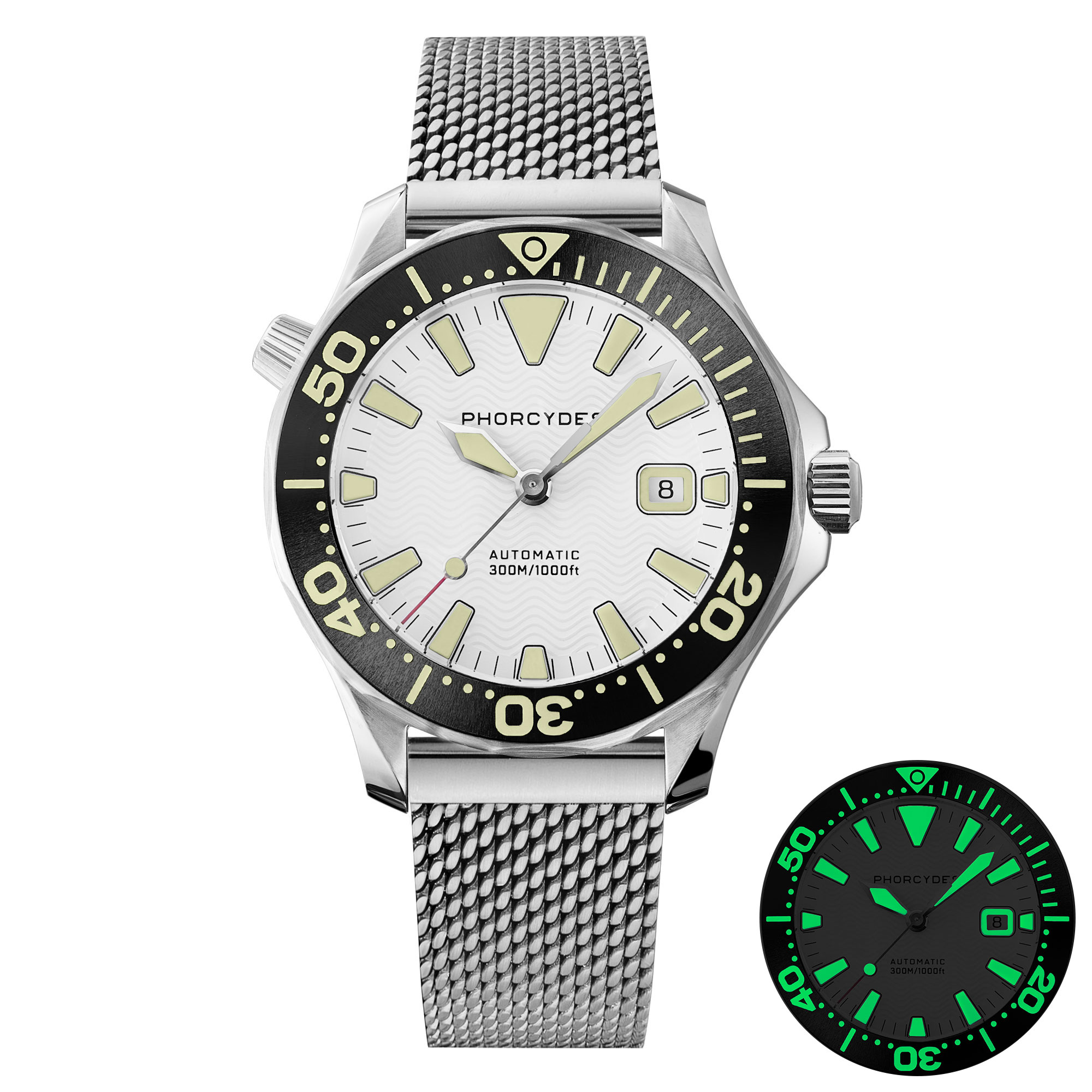 PH-6  with mesh bracelet (white dial)
