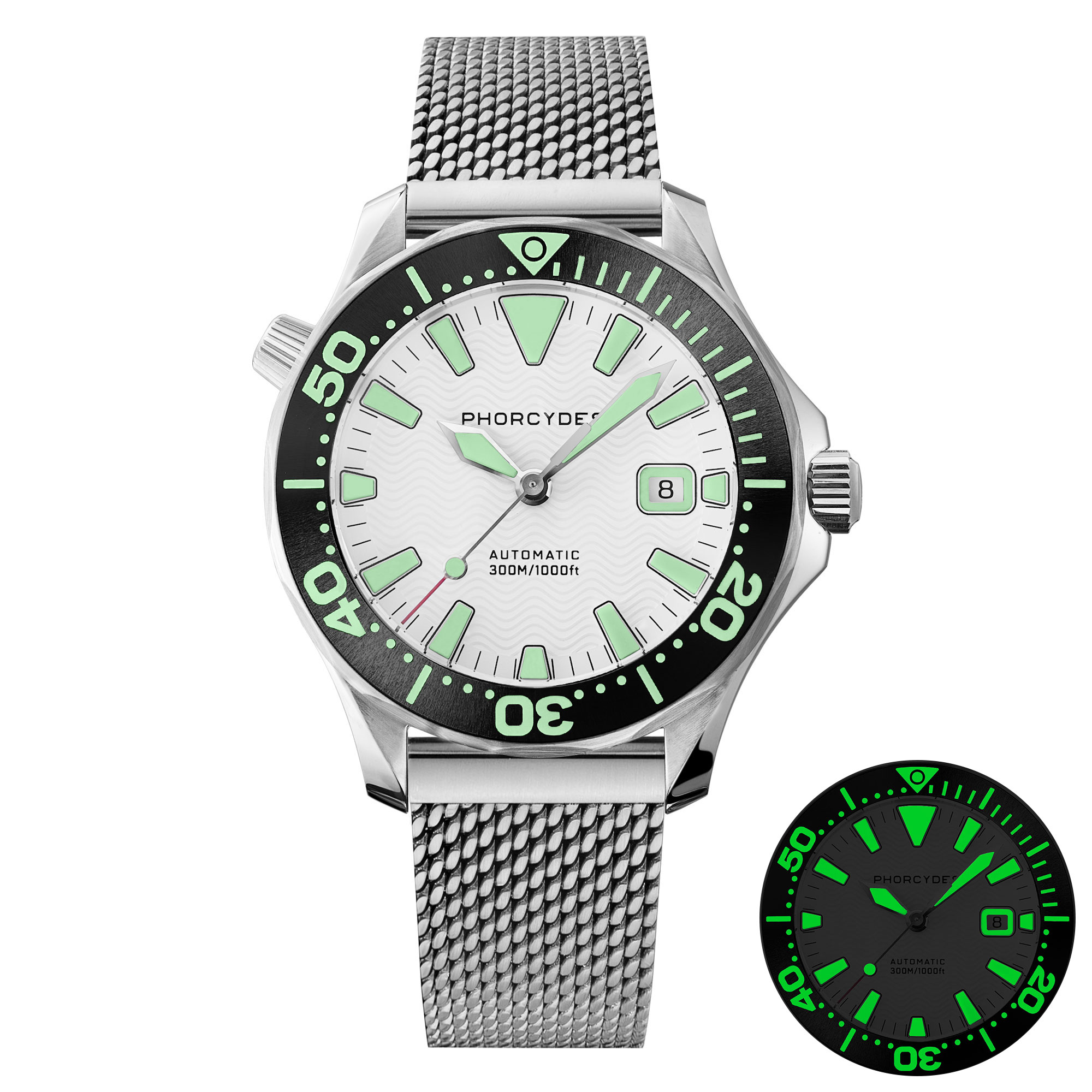 PH-6  with mesh bracelet (white dial)
