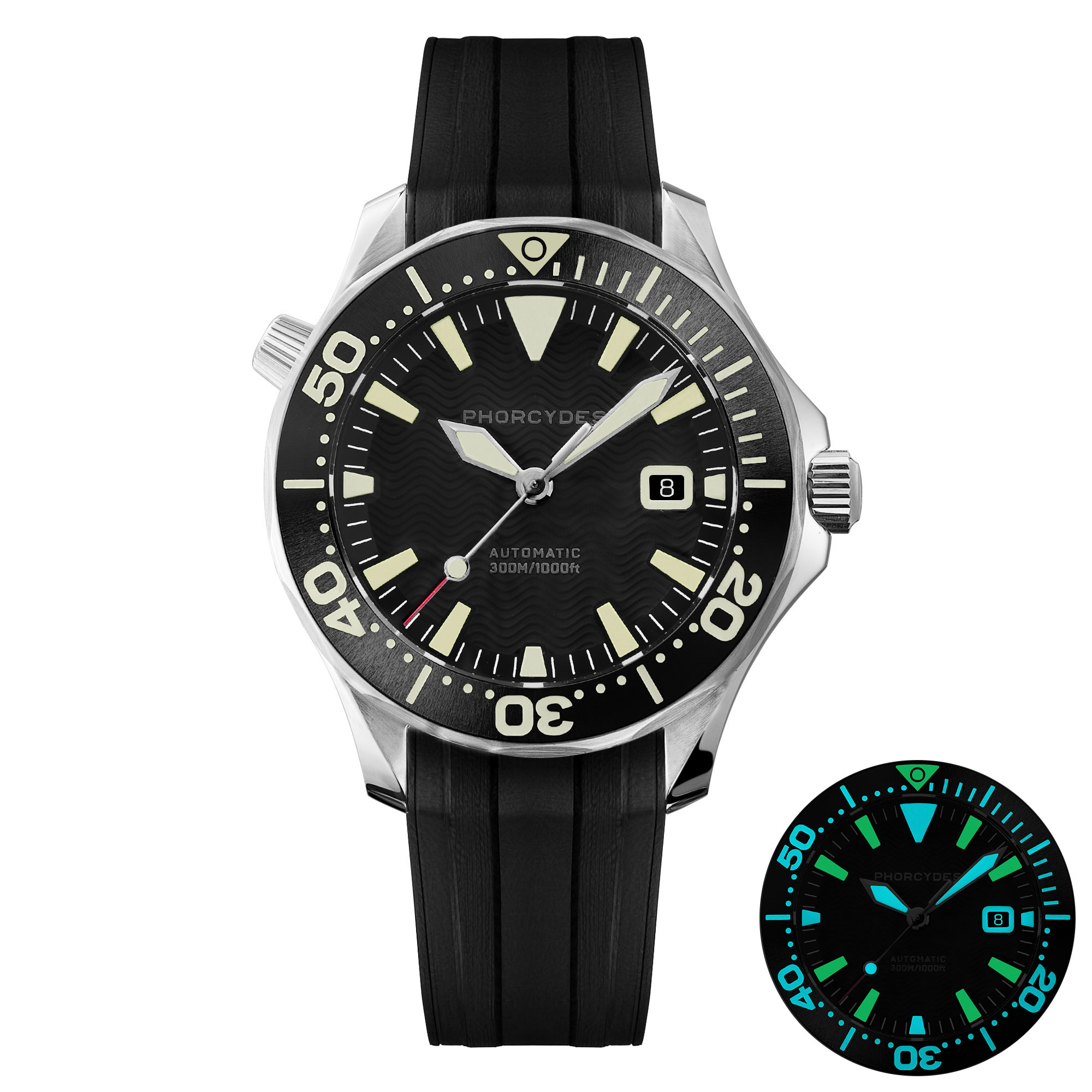PH-6  with FKM strap (black dial)