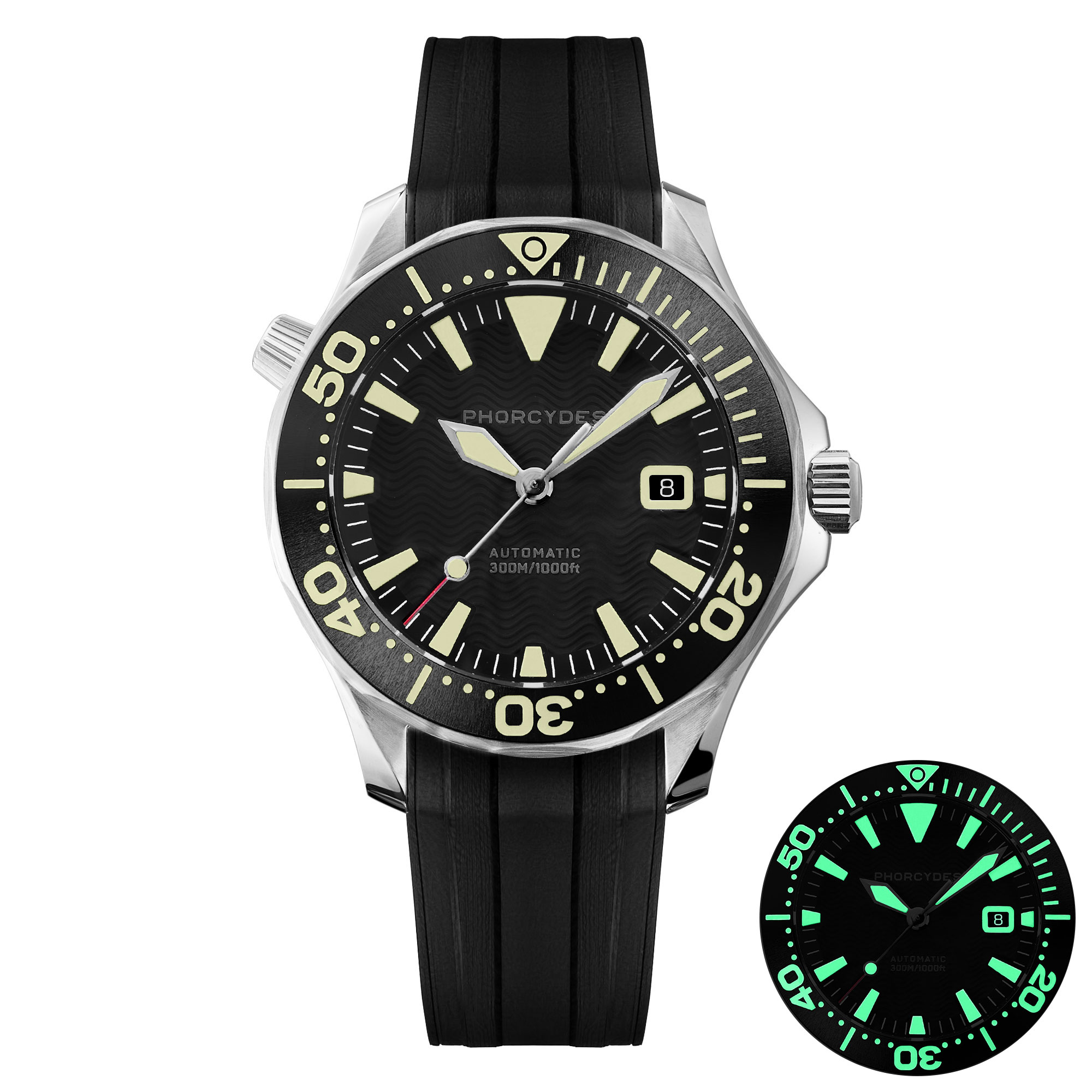 PH-6  with FKM strap (black dial)