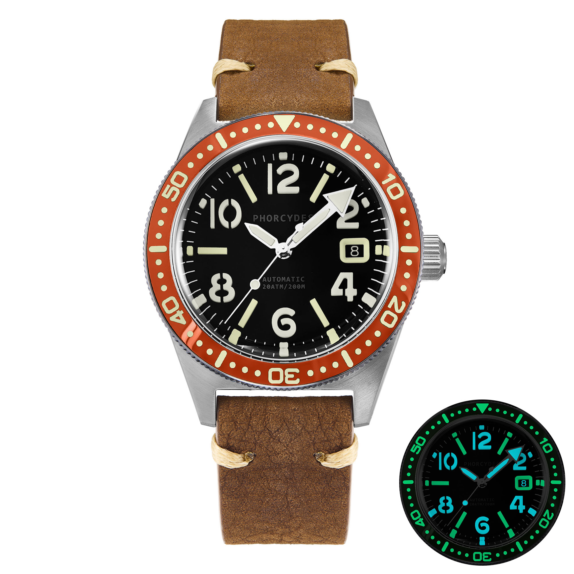 PH-4A+（V2.0） leather strap (black dial)