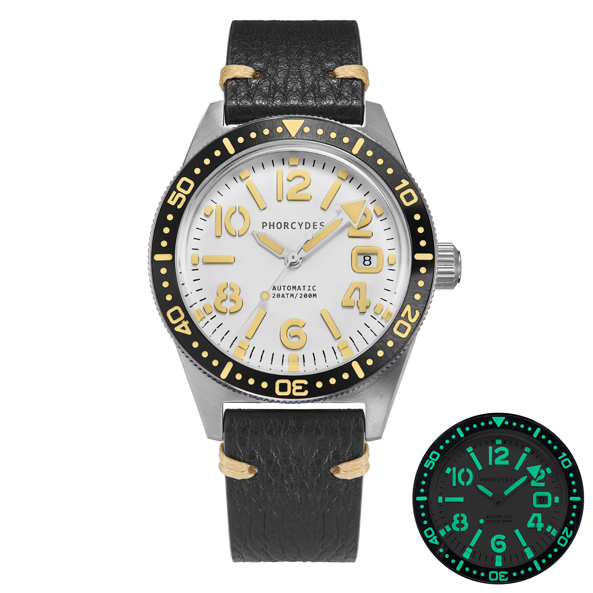 PH-4A+（V2.0） leather strap (white dial)