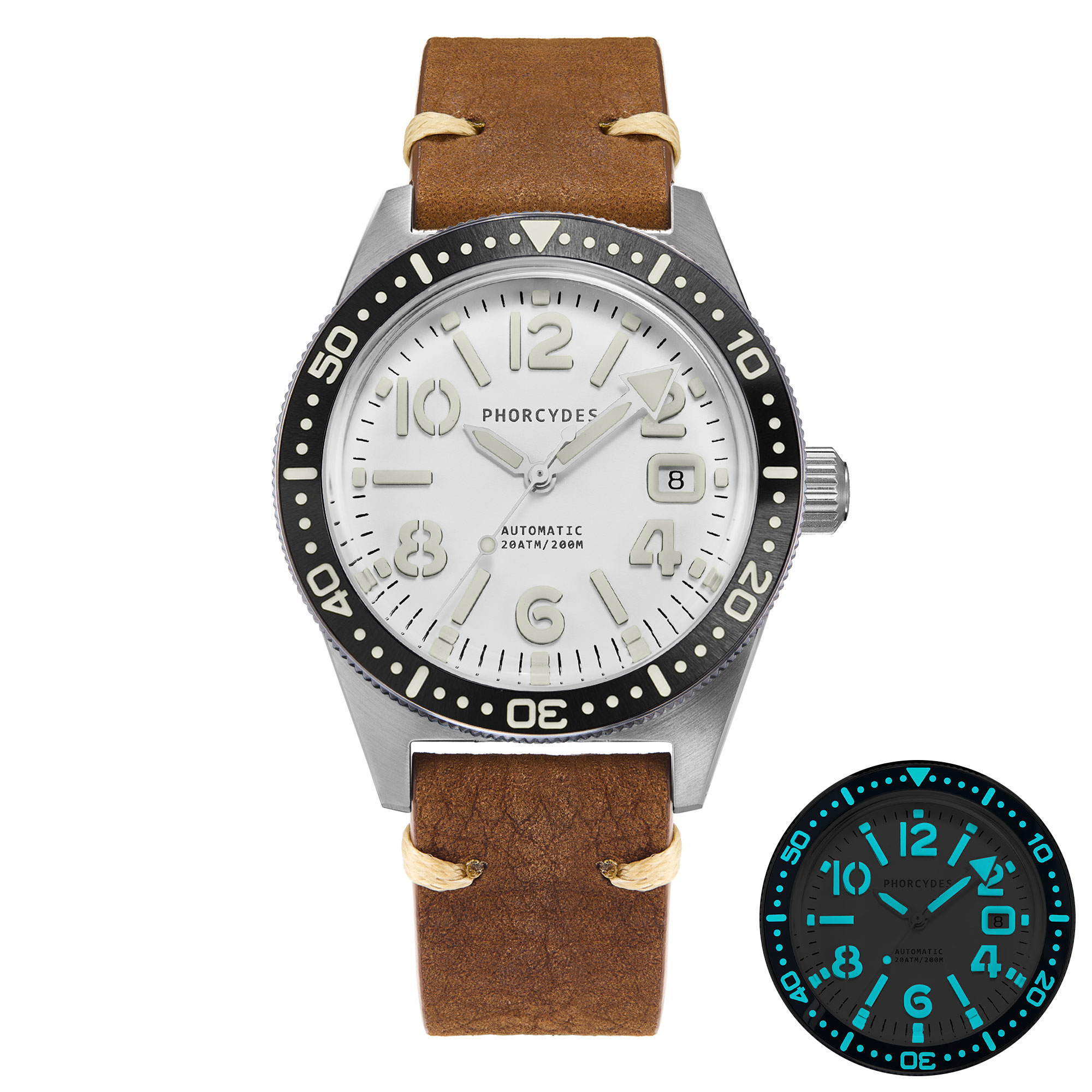 PH-4A+（V2.0） leather strap (white dial)