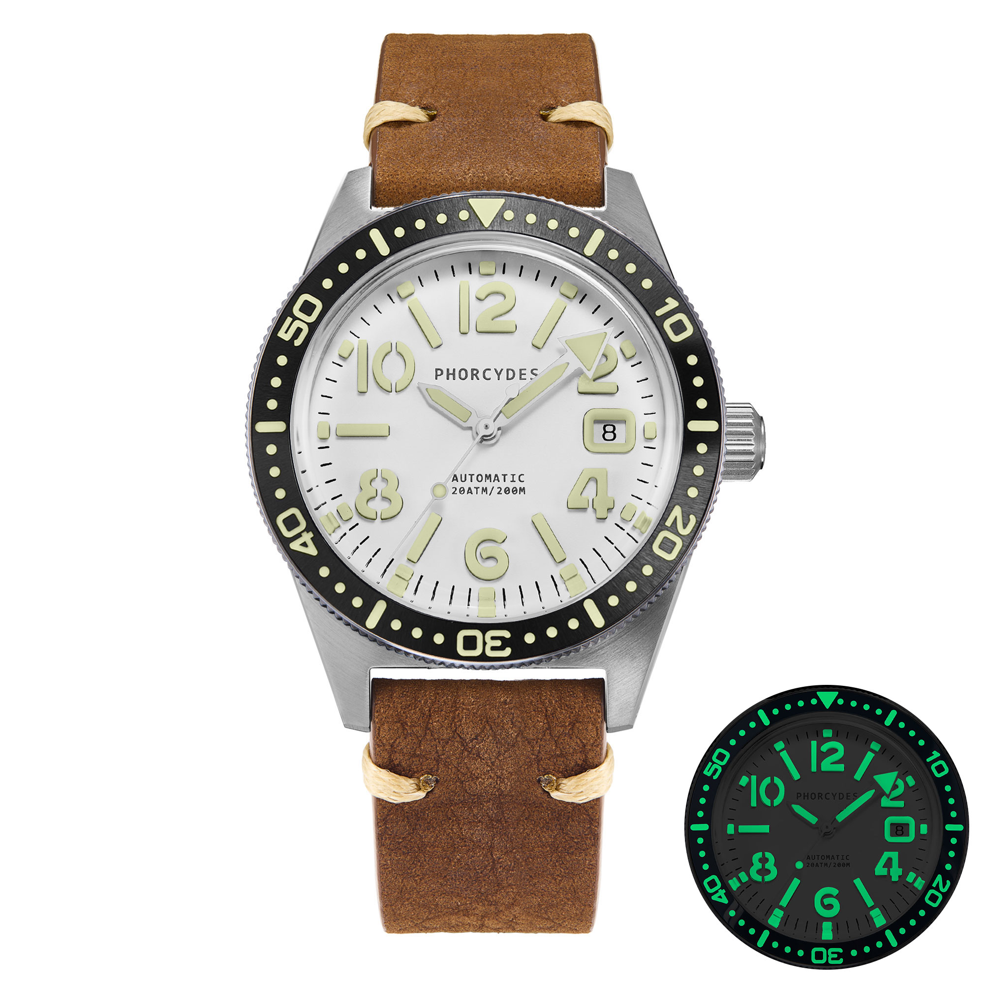 PH-4A+（V2.0） leather strap (white dial)