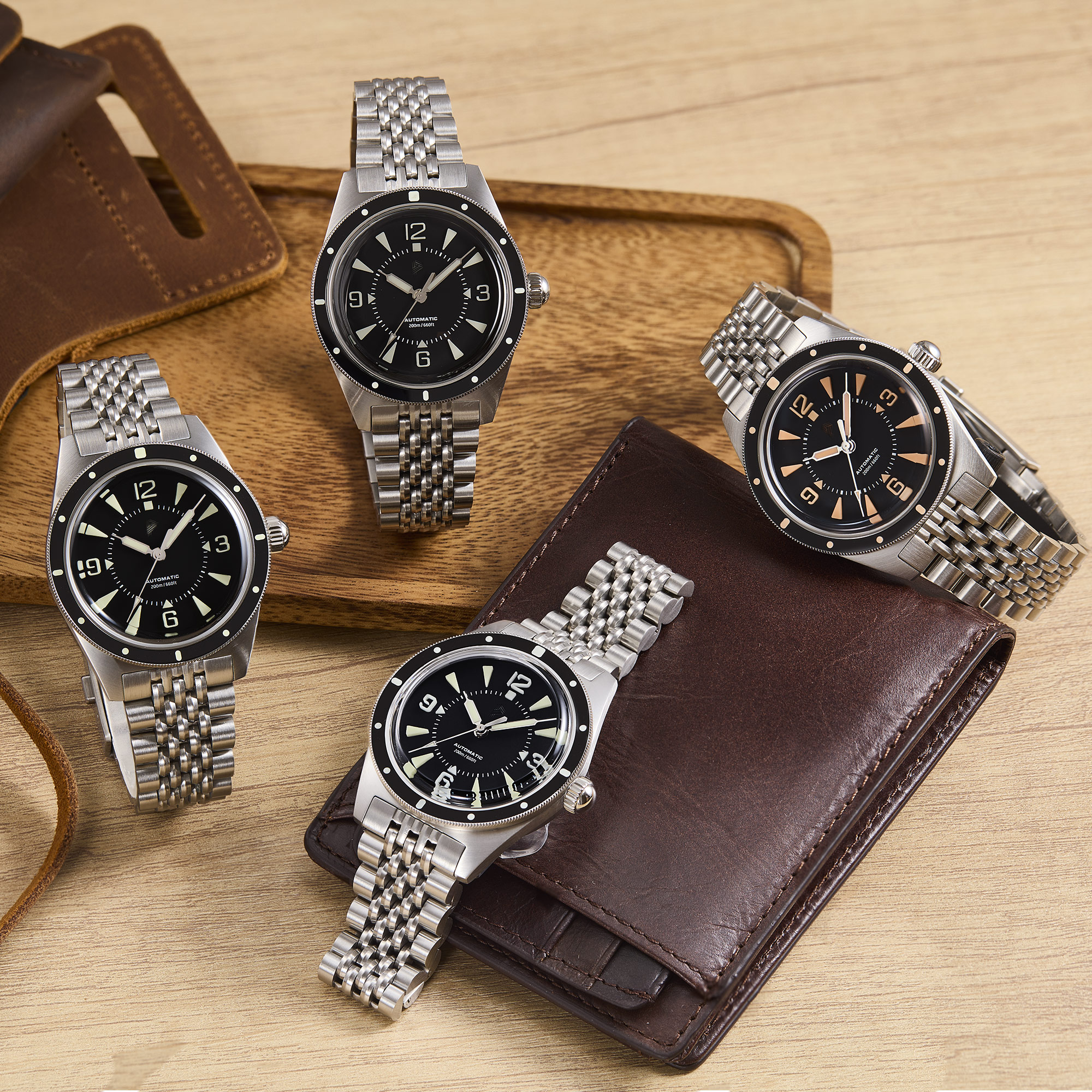 PH-2 skin diver watches with bracelet