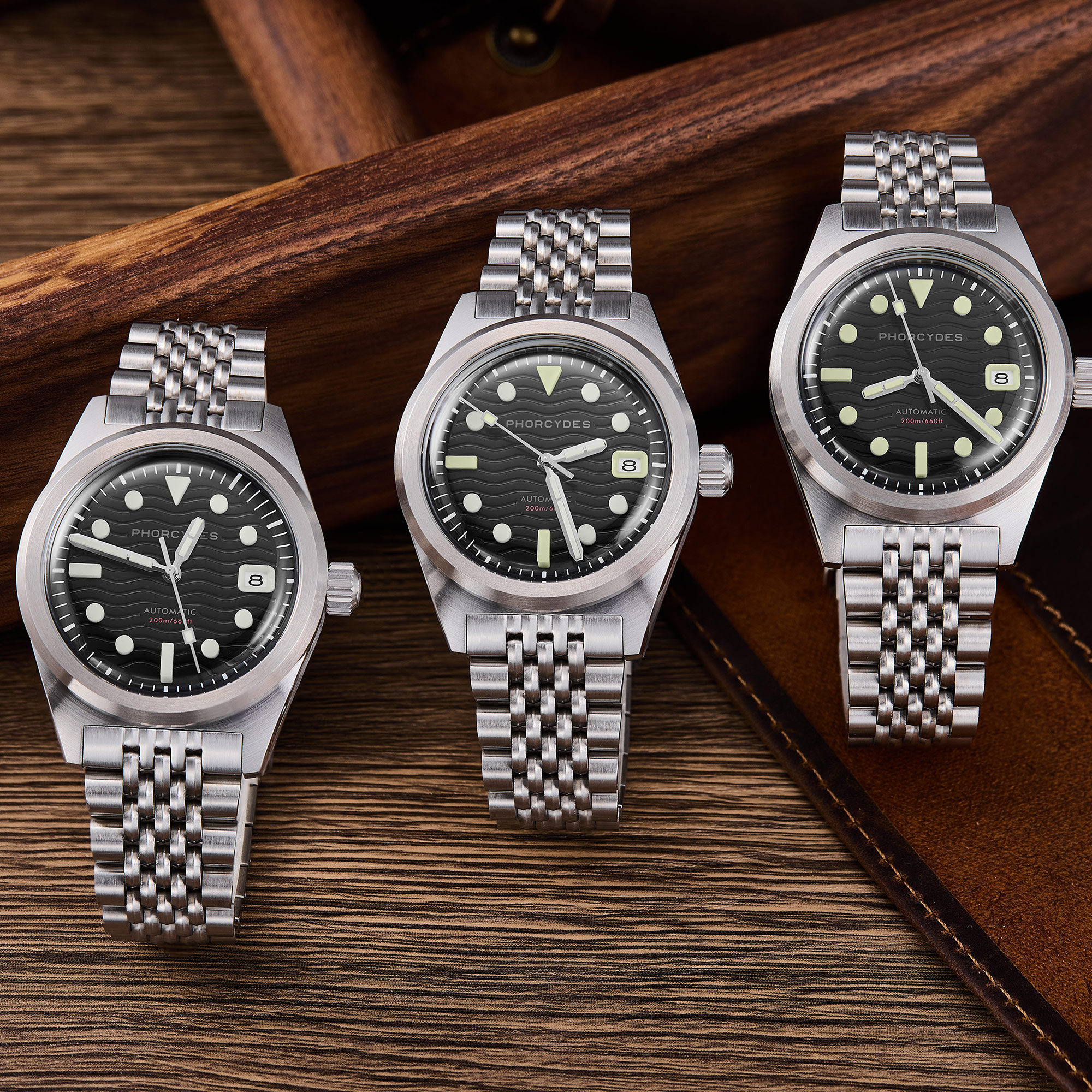 PH-5 skin diver watches with FKM strap