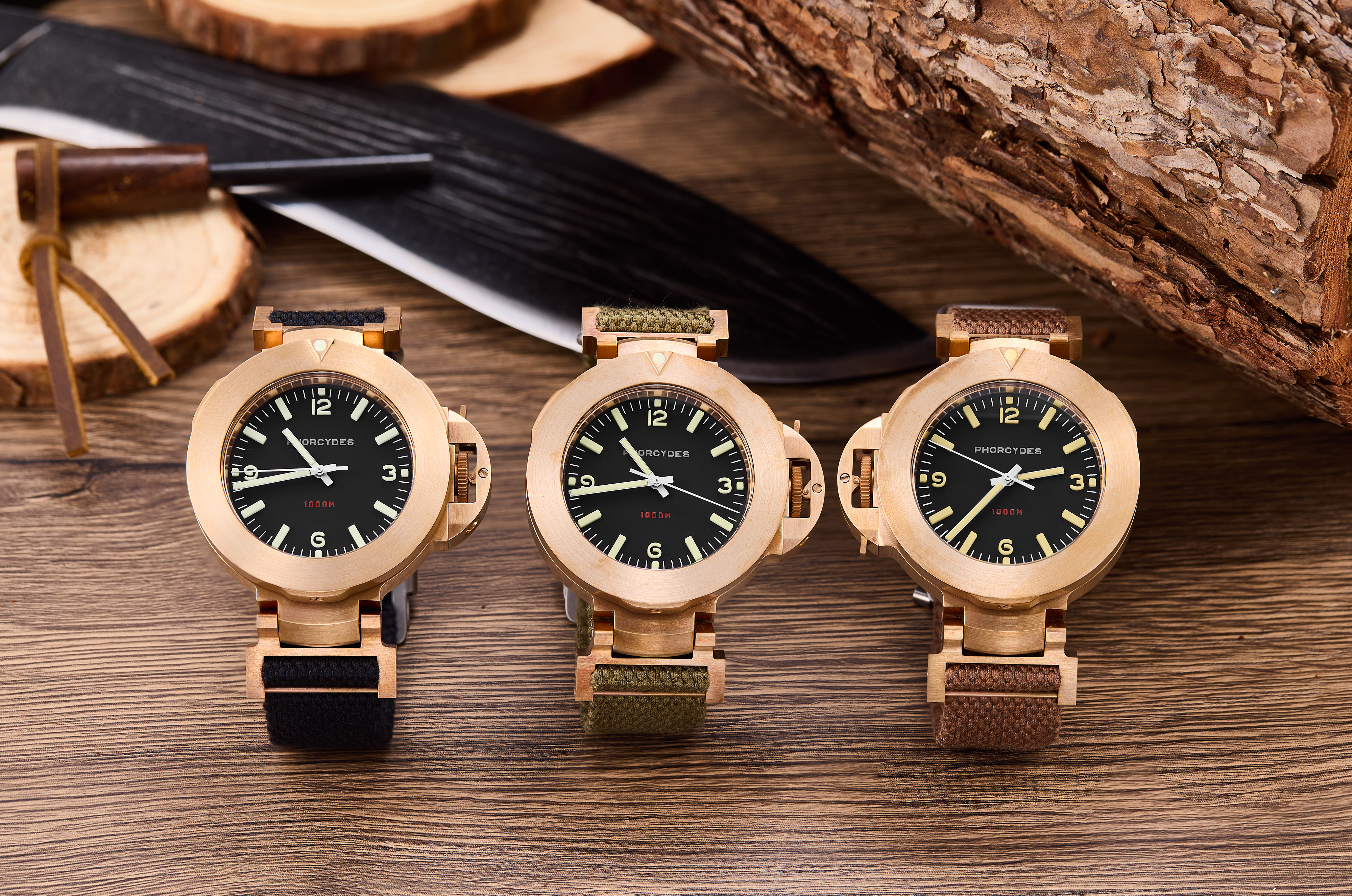 PHB-1 CuSn8 homage dive watch ANNO 1985 bronze prototype