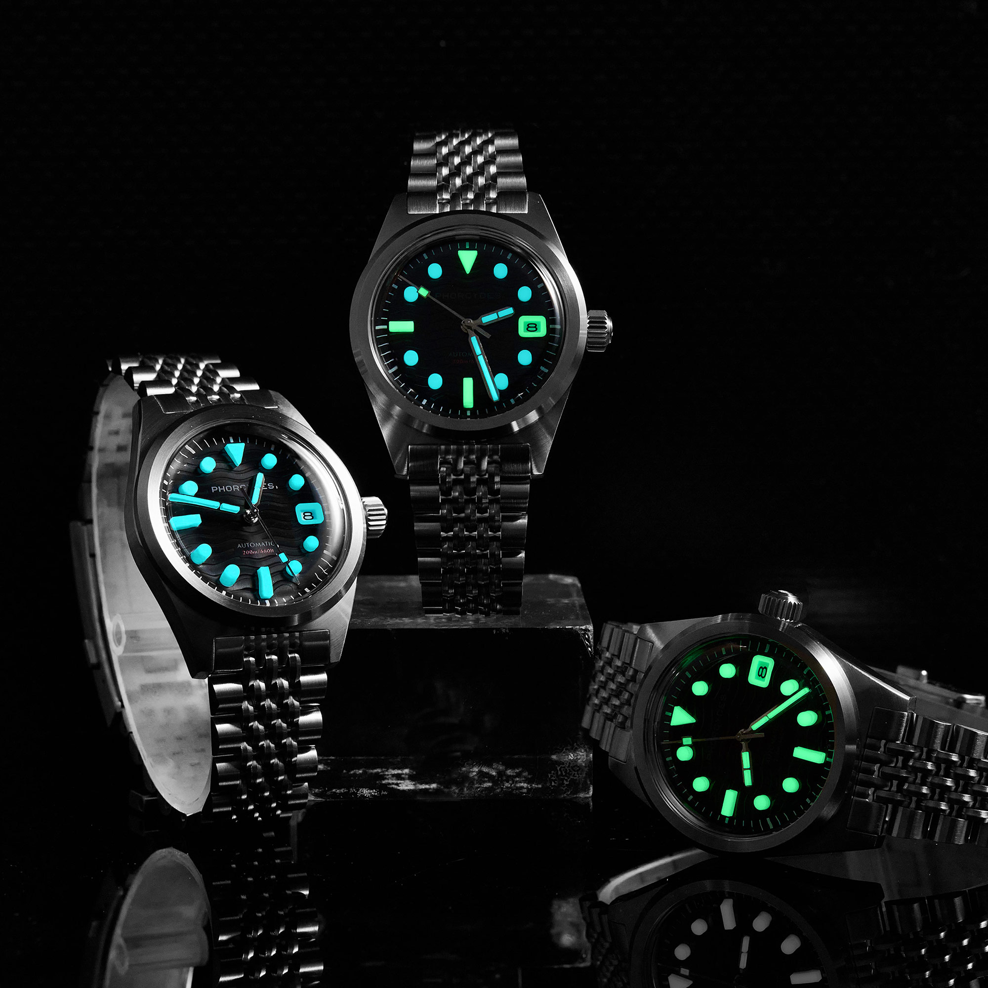 PH-5 skin diver watches with FKM strap