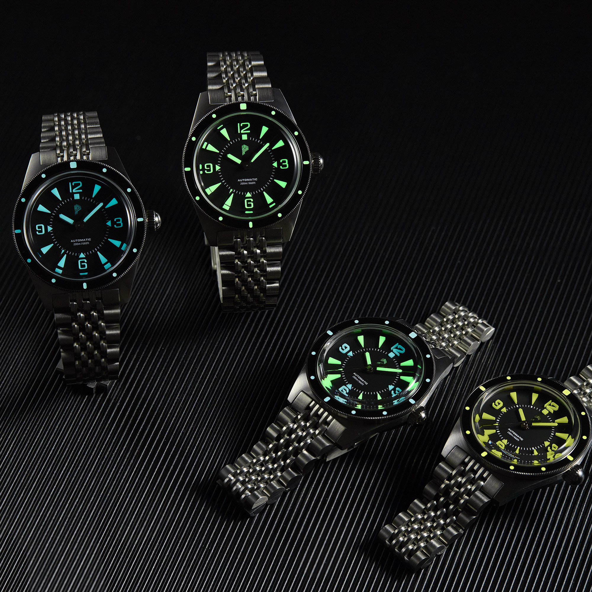 PH-2 skin diver watches with bracelet