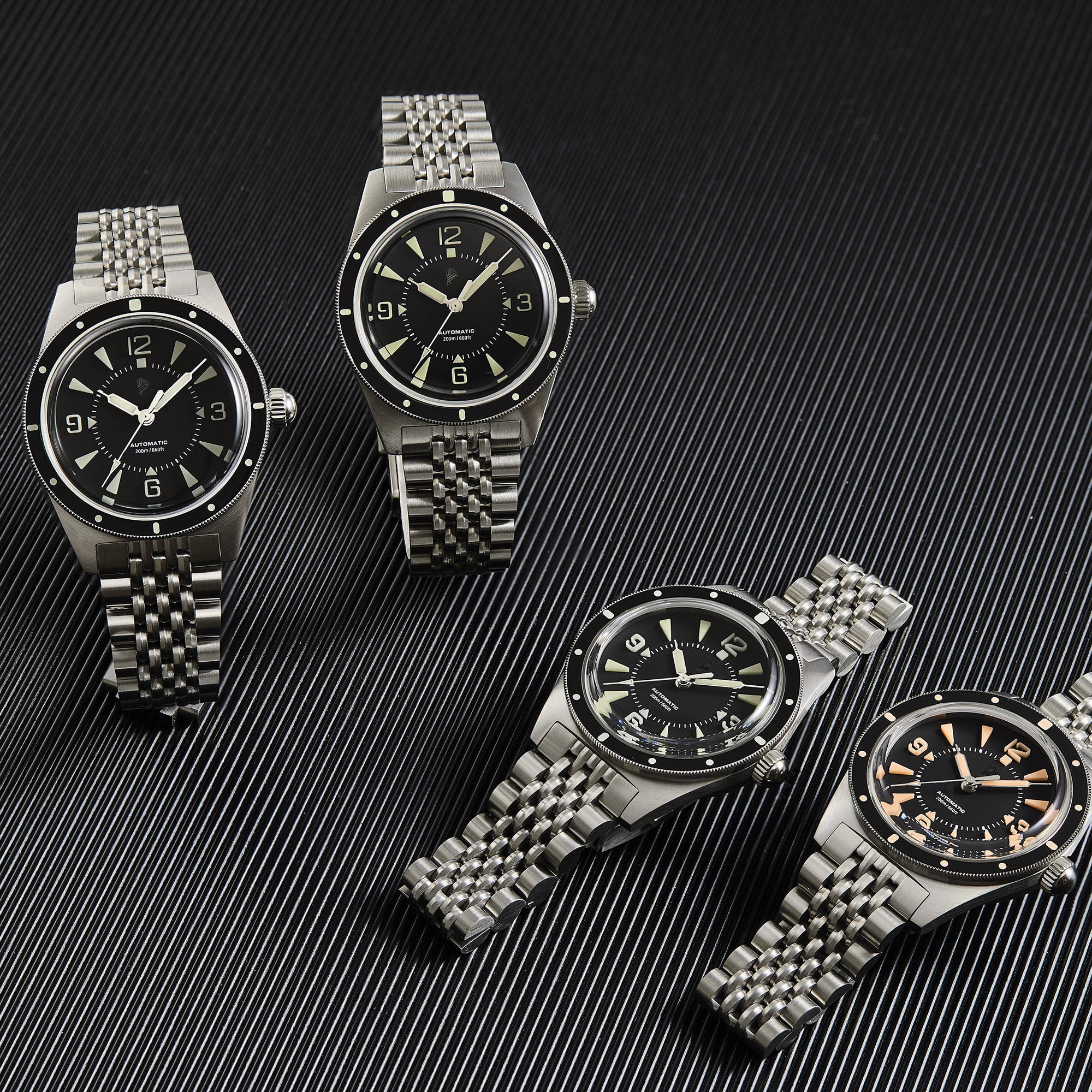 PH-2 skin diver watches with bracelet