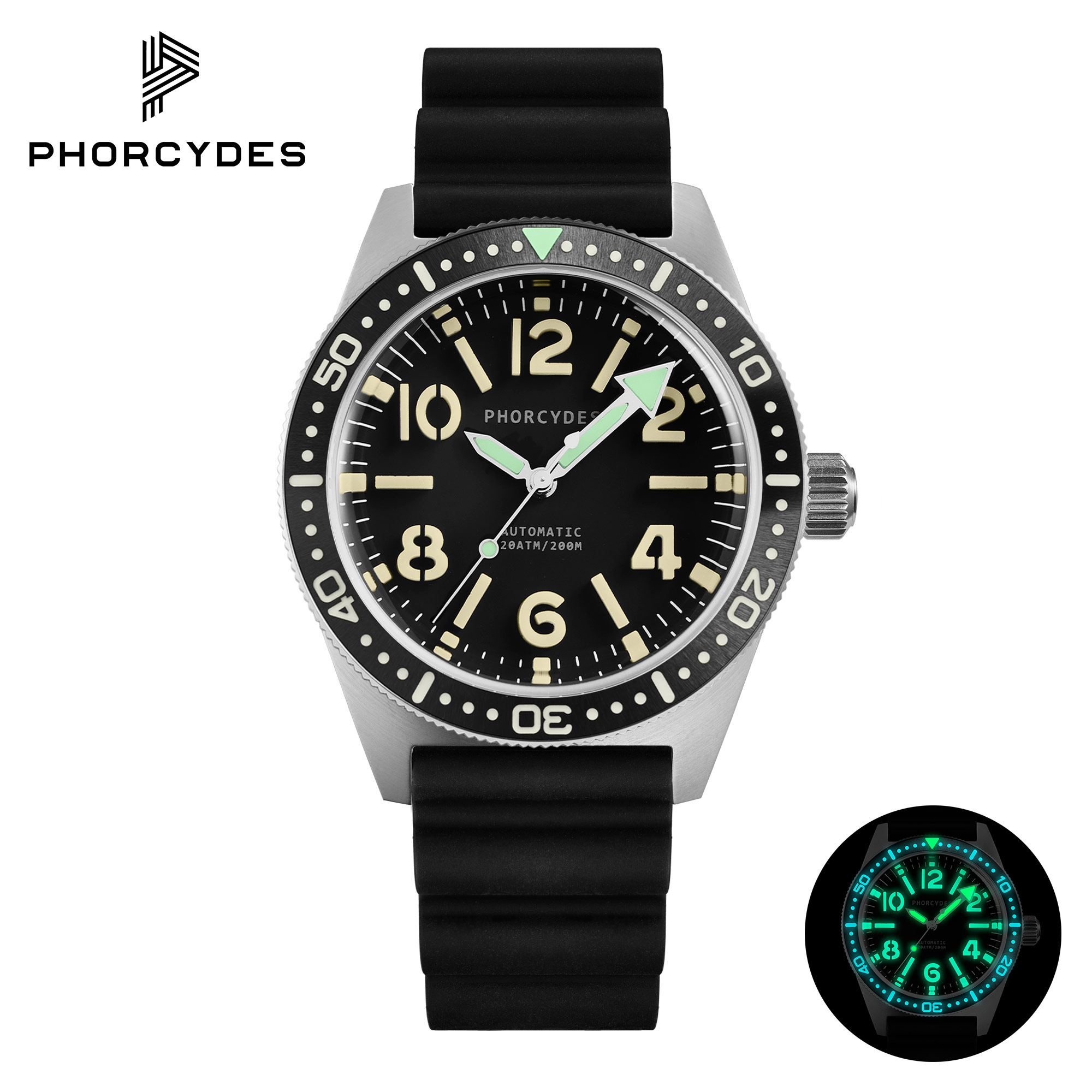 PH-4A skin diver watches with FKM strap