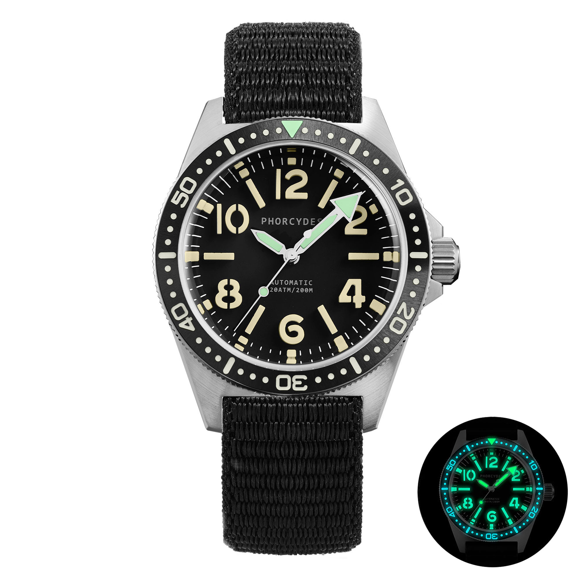 PH-4C skin diver watches with nylon loop