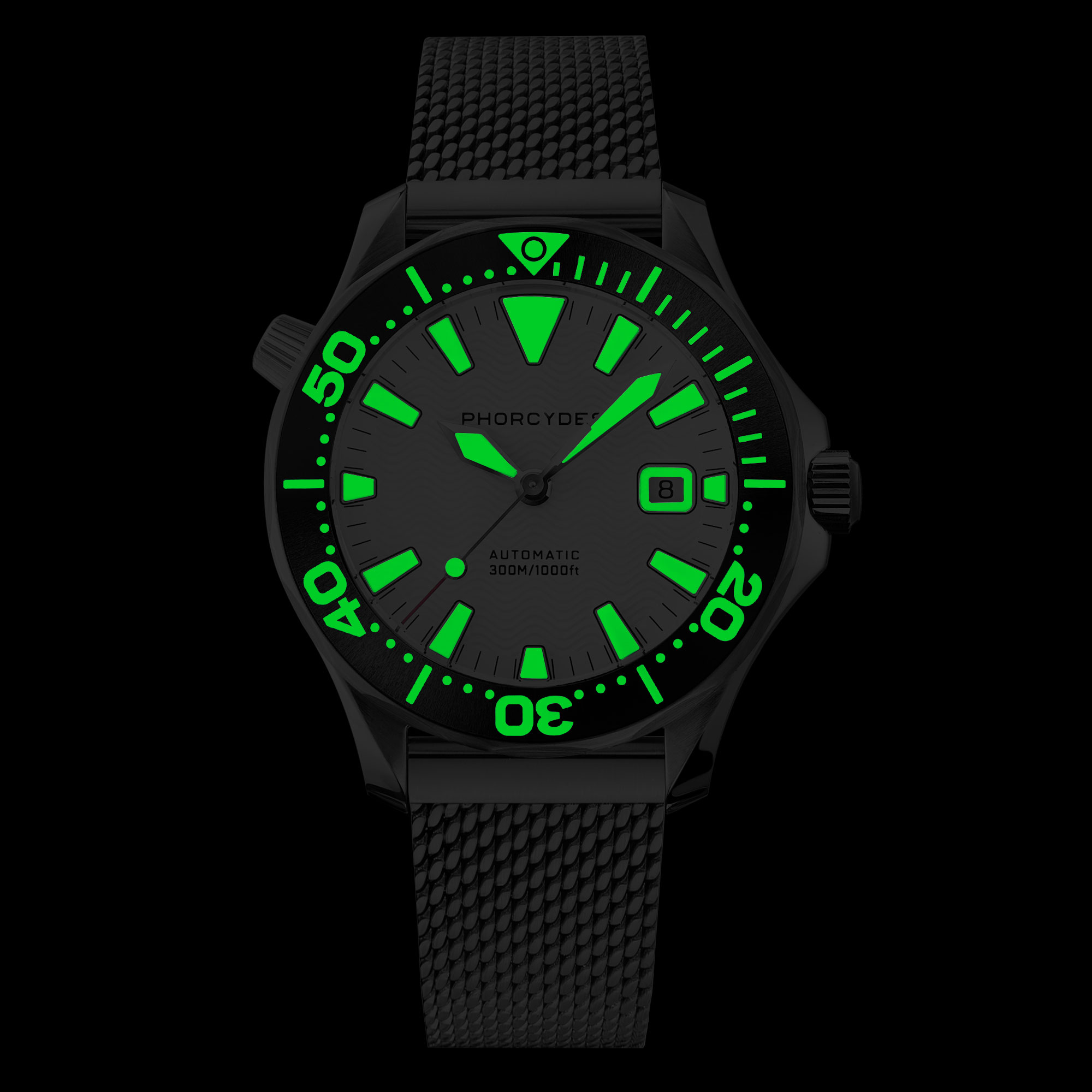 PH-6  with FKM strap (white dial)