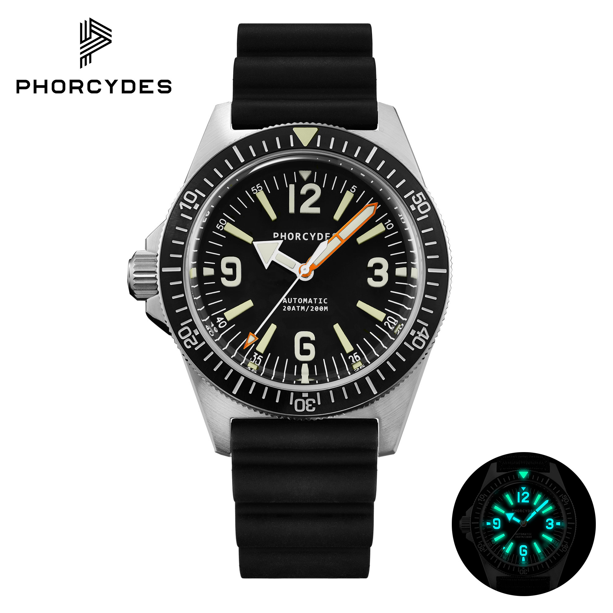 PH-4B skin diver watches with leather strap
