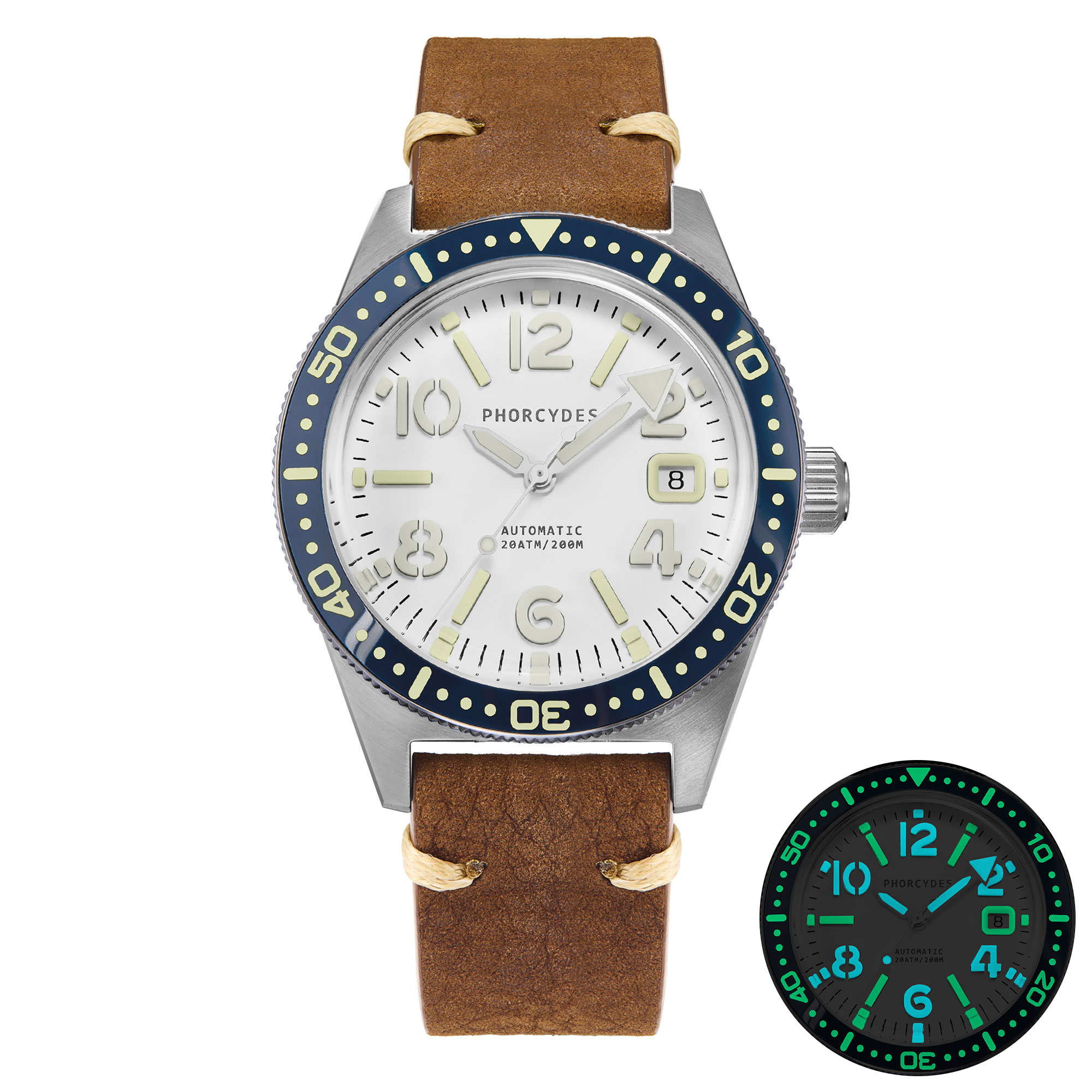 PH-4A+（V2.0） leather strap (white dial)