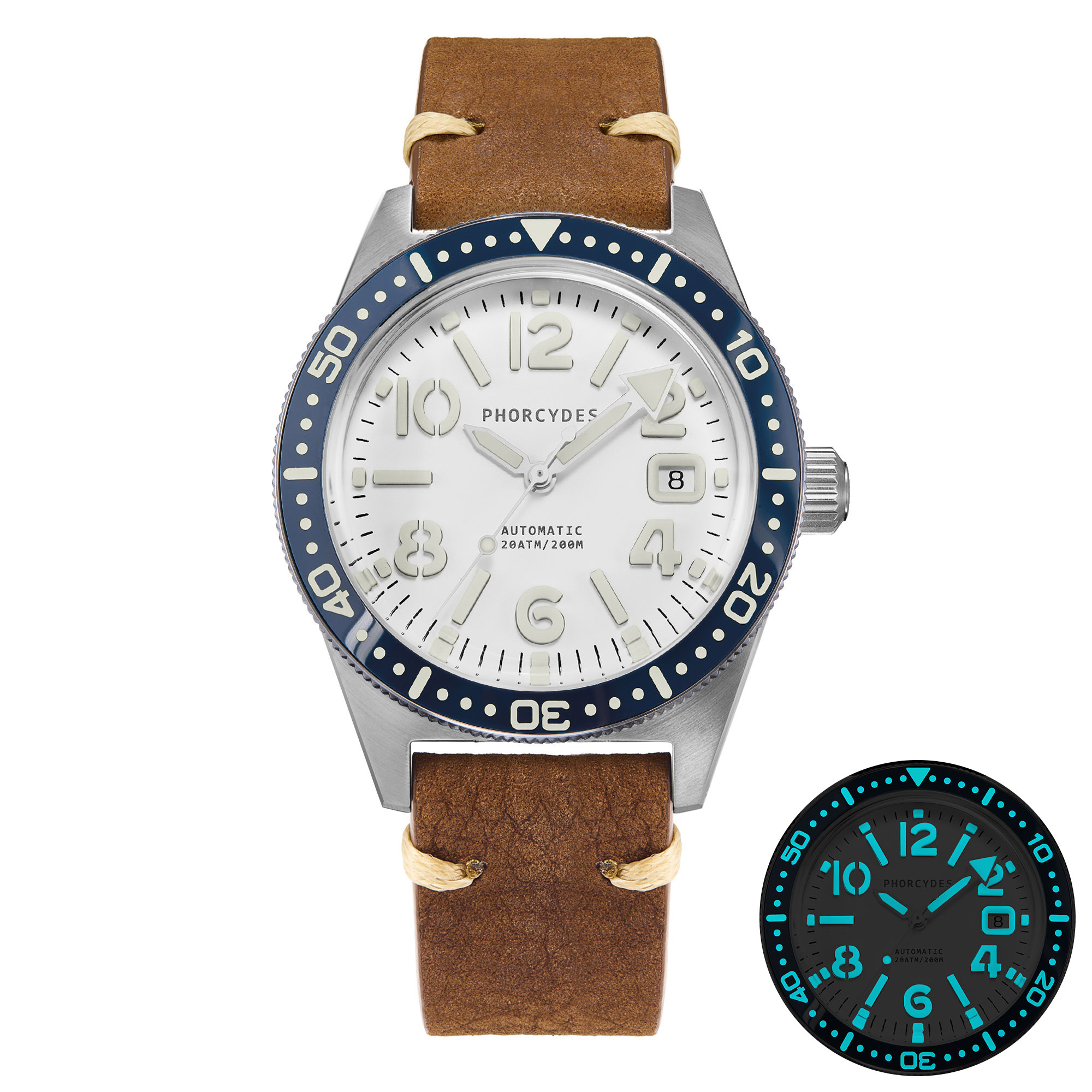 PH-4A+（V2.0） leather strap (white dial)