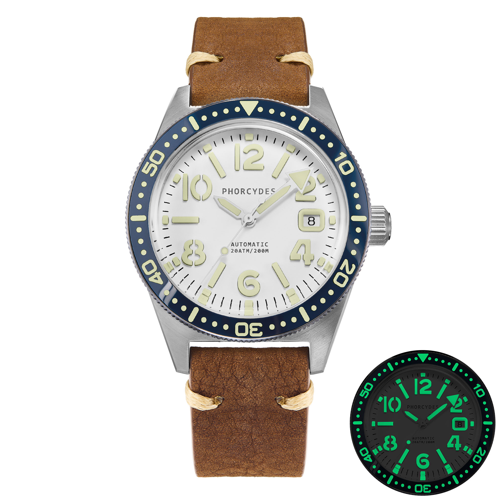 PH-4A+（V2.0） leather strap (white dial)