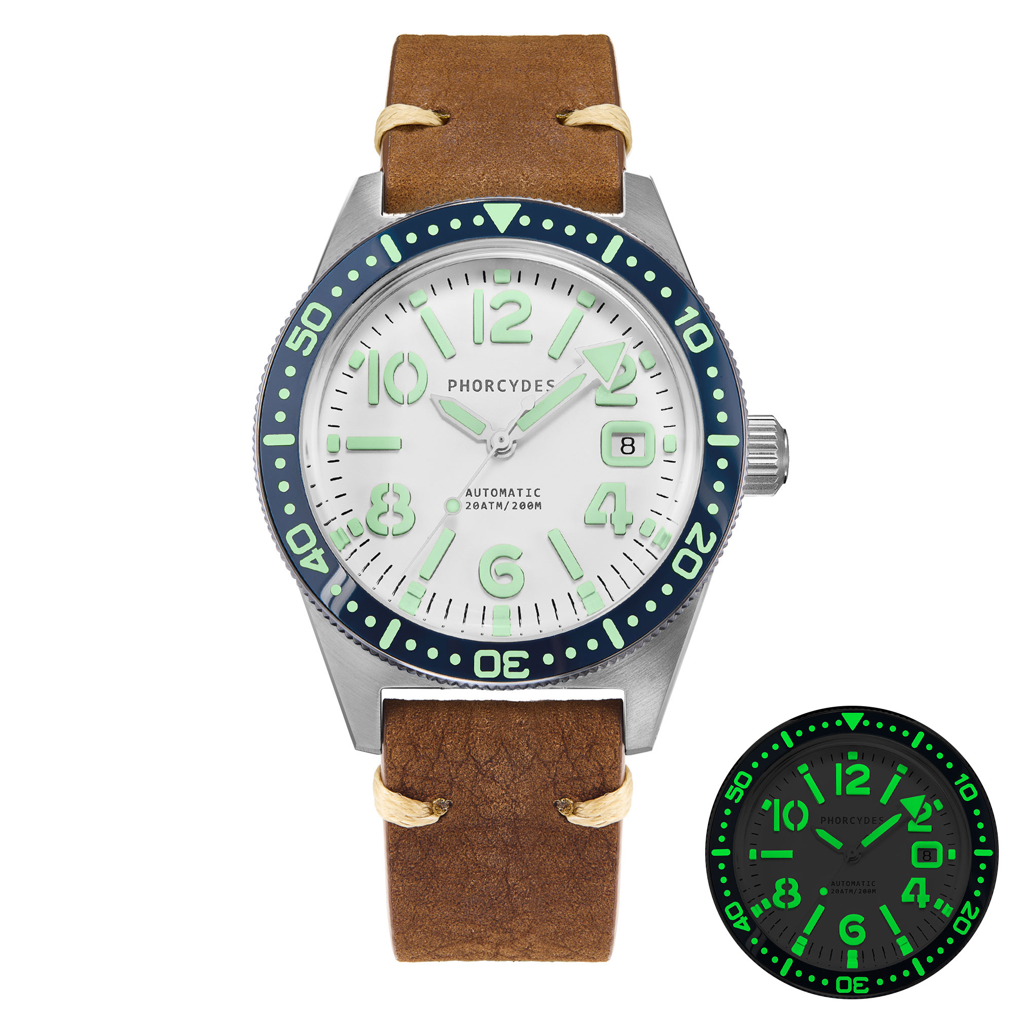 PH-4A+（V2.0） leather strap (white dial)