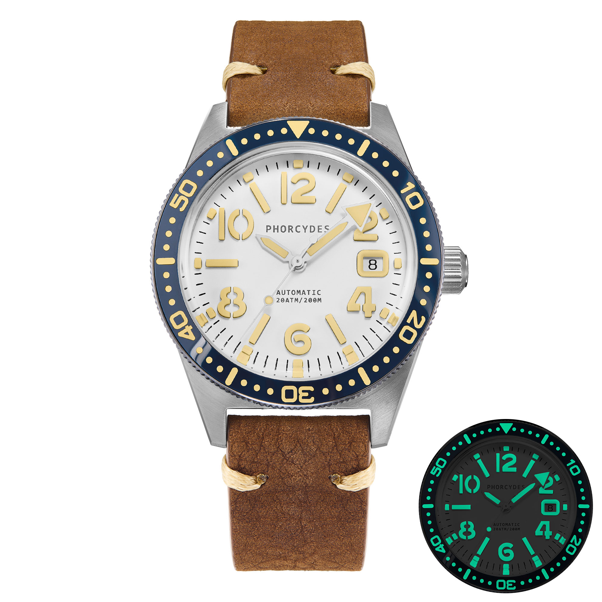 PH-4A+（V2.0） leather strap (white dial)
