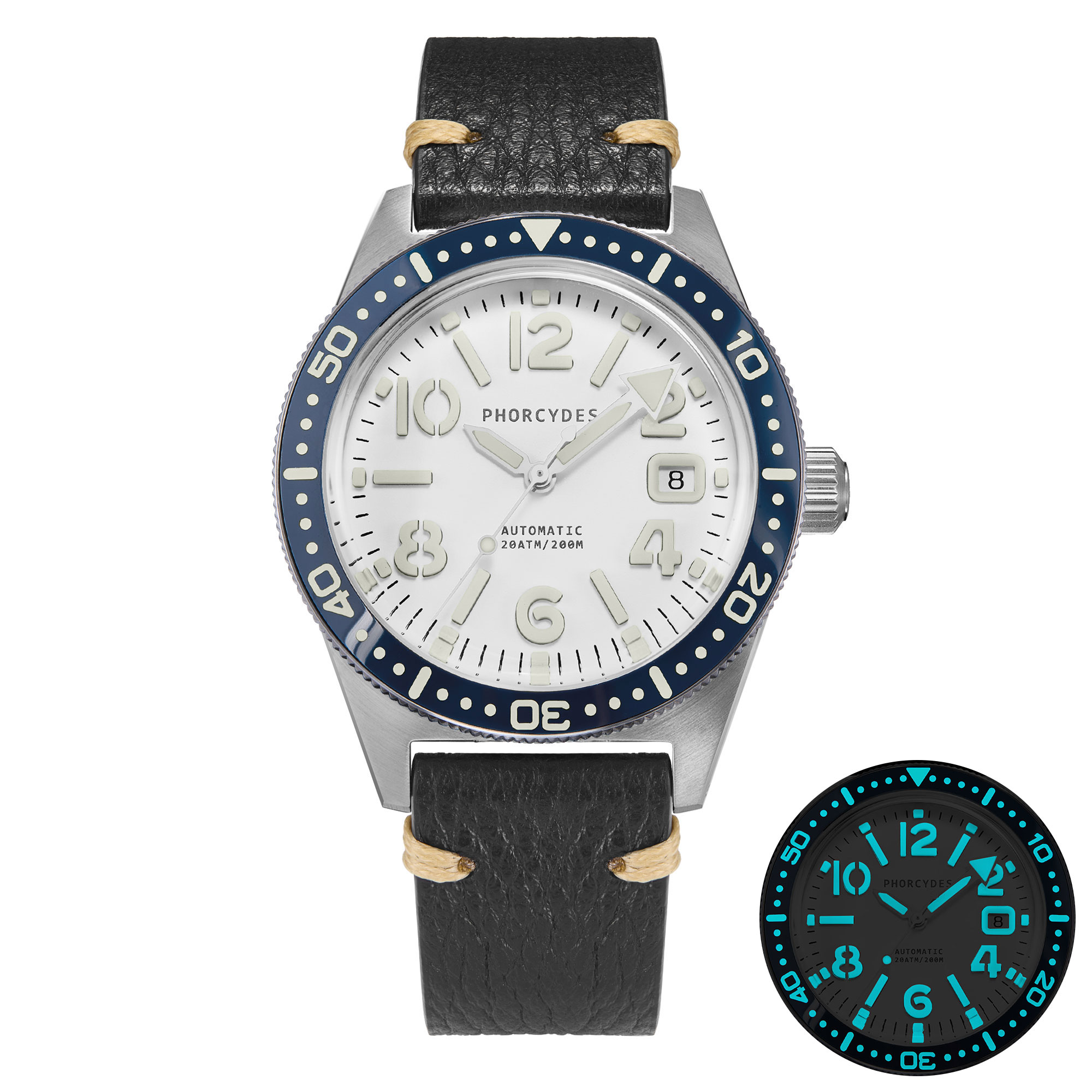PH-4A+（V2.0） leather strap (white dial)