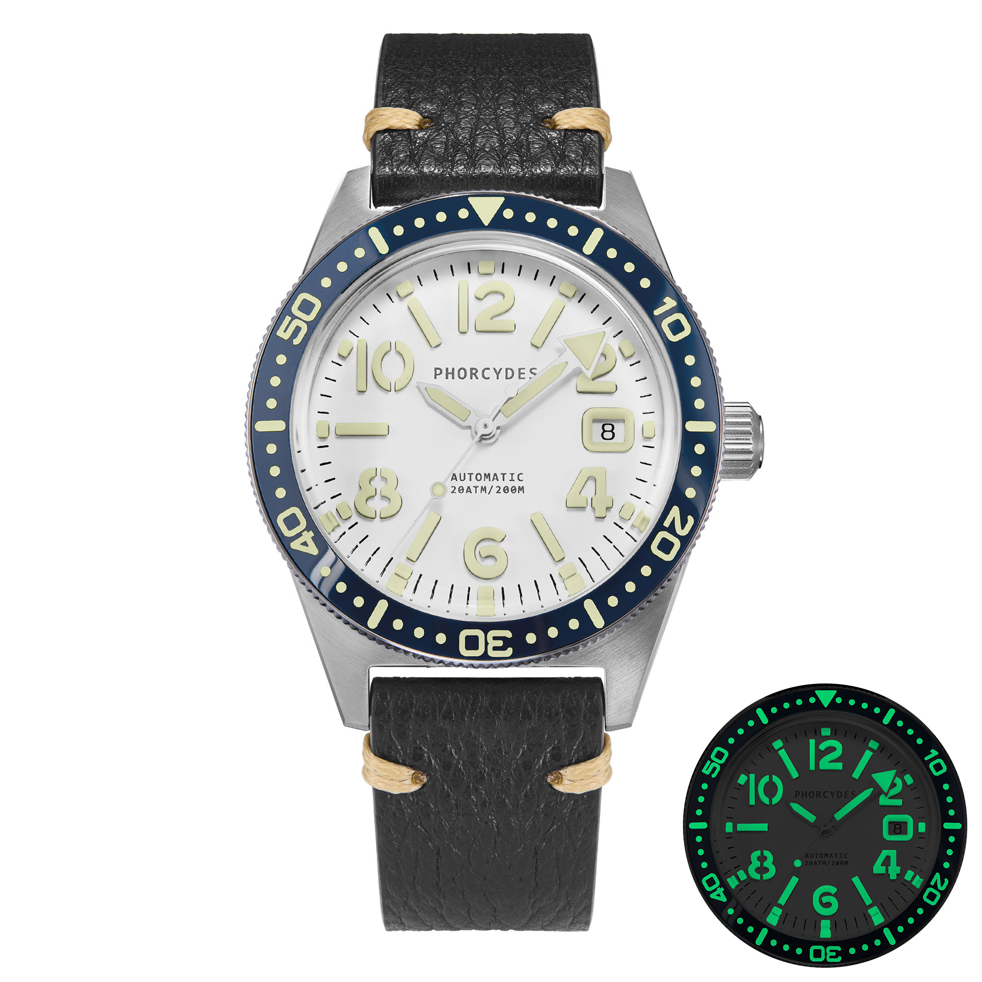 PH-4A+（V2.0） leather strap (white dial)