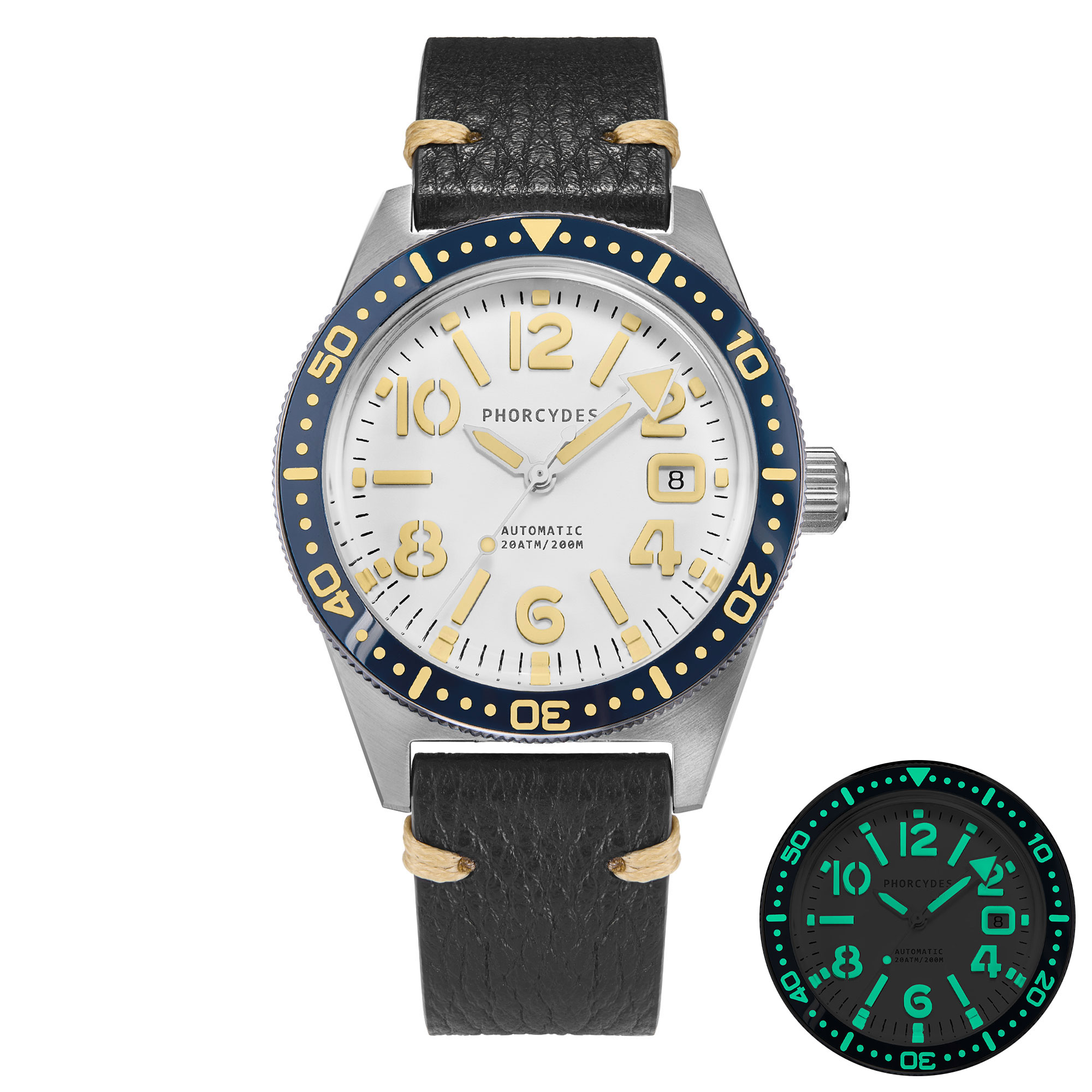 PH-4A+（V2.0） leather strap (white dial)