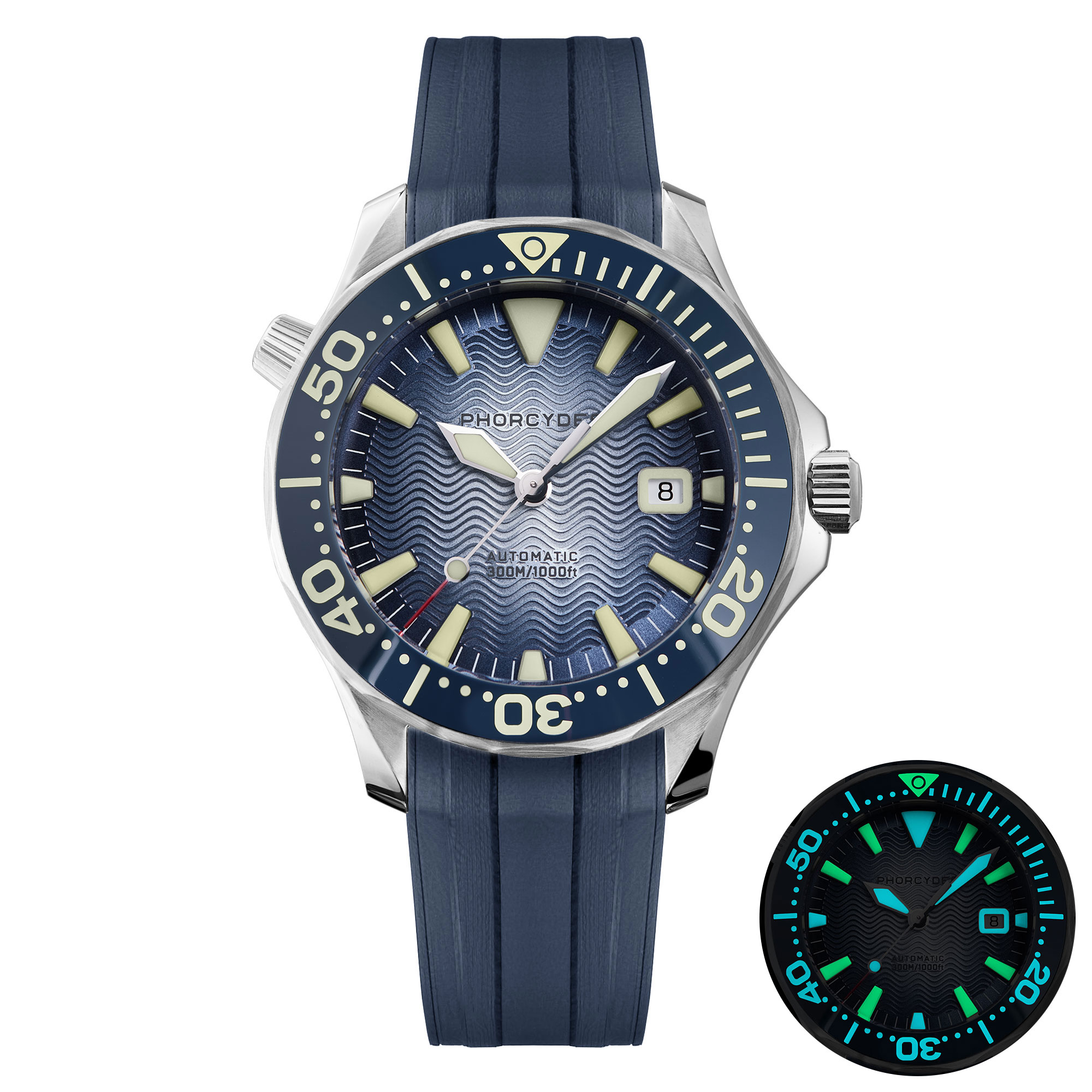 PH-6  with blue FKM strap (blue dial)
