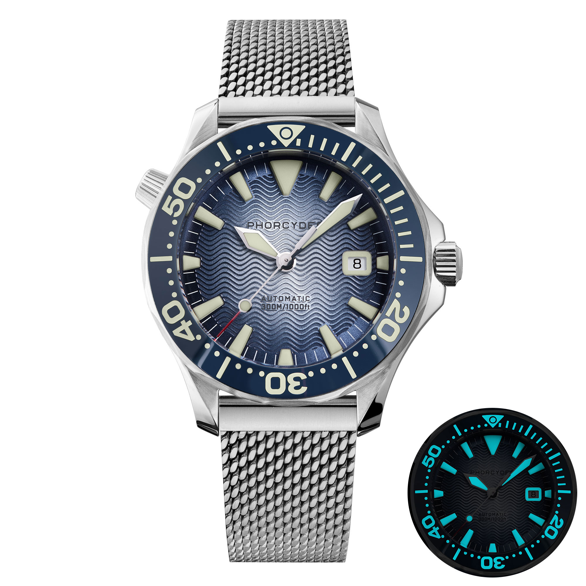PH-6  with mesh bracelet (black dial)