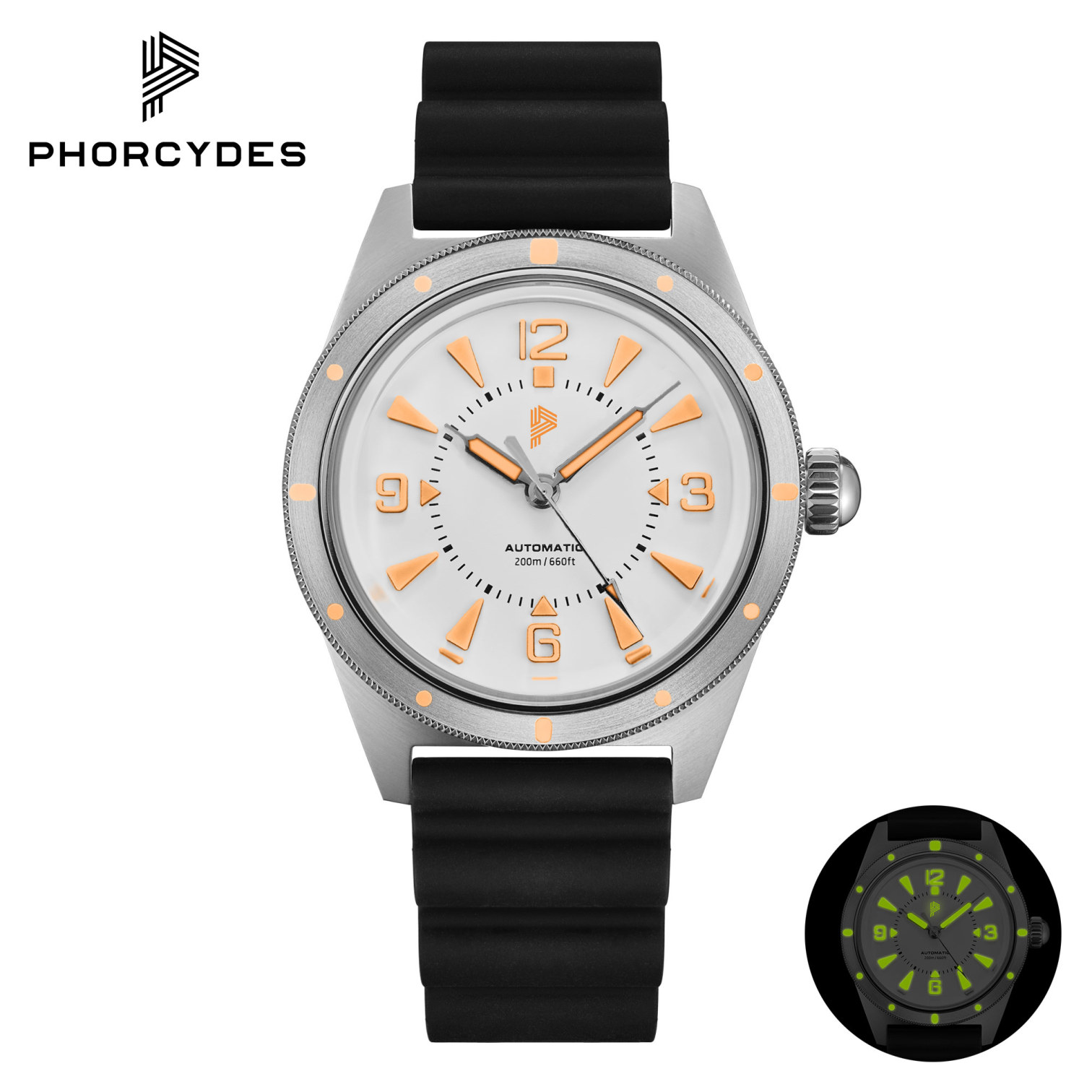 PH-2 with FKM strap (white dial)