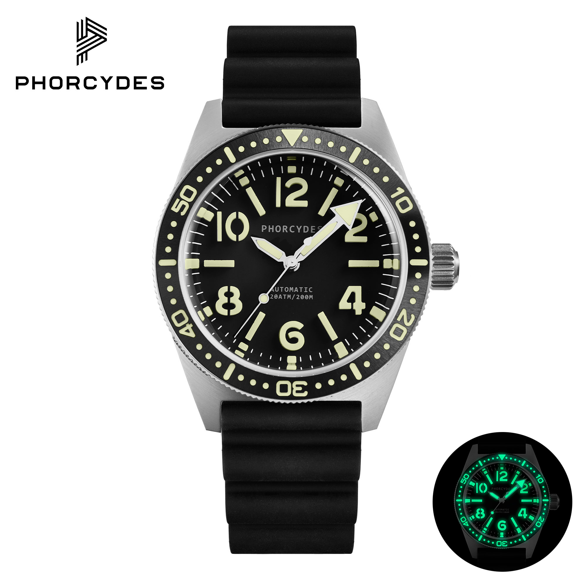 PH-4A skin diver watches with FKM strap