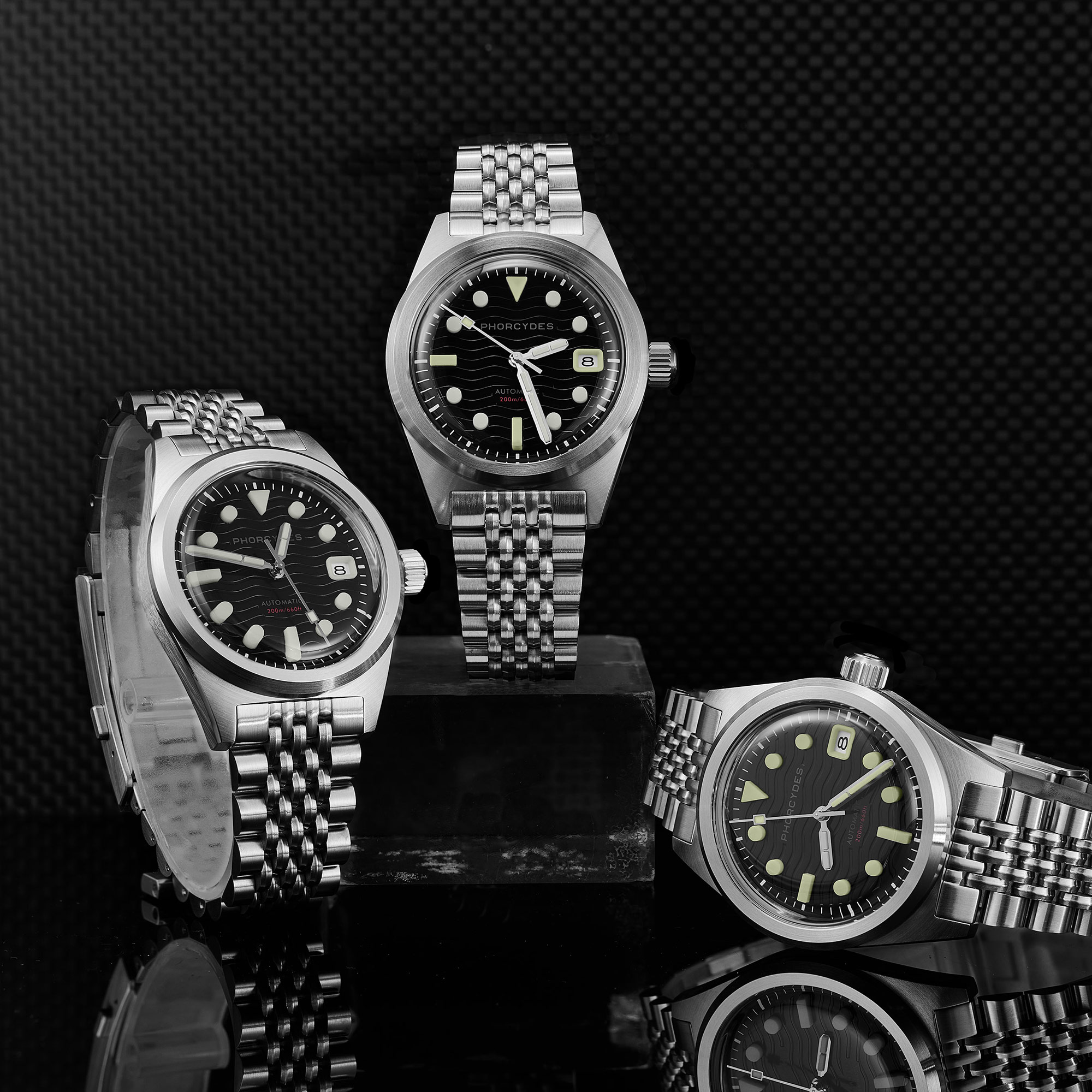 PH-5 skin diver watches with FKM strap