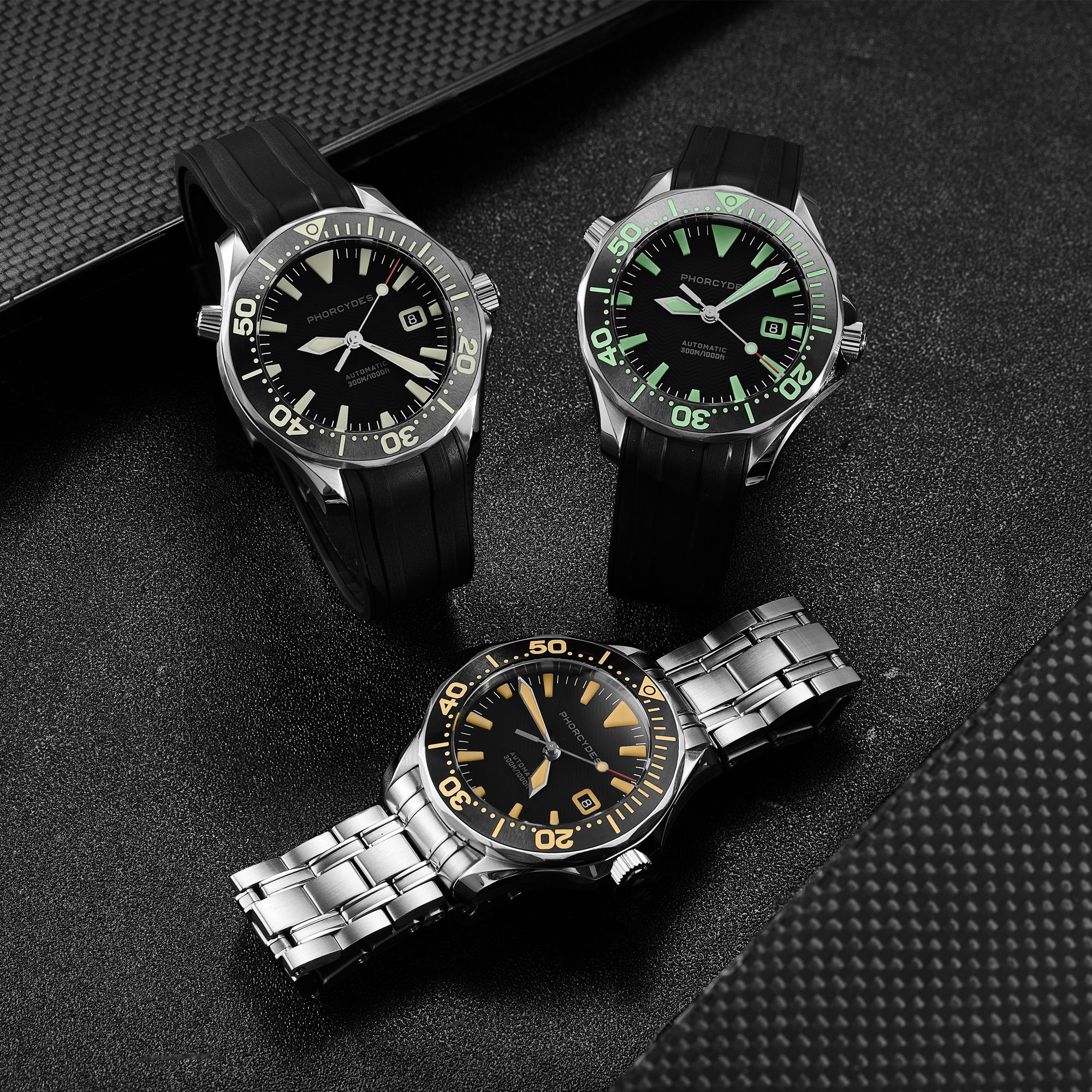 PH-6  with FKM strap (black dial)