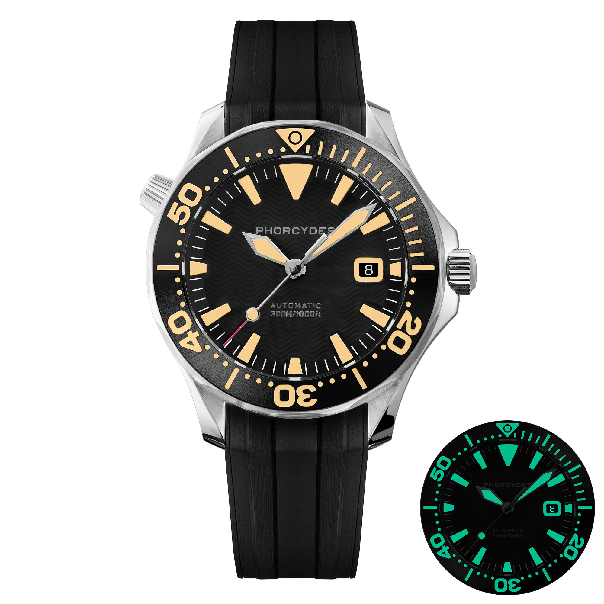 PH-6  with FKM strap (black dial)