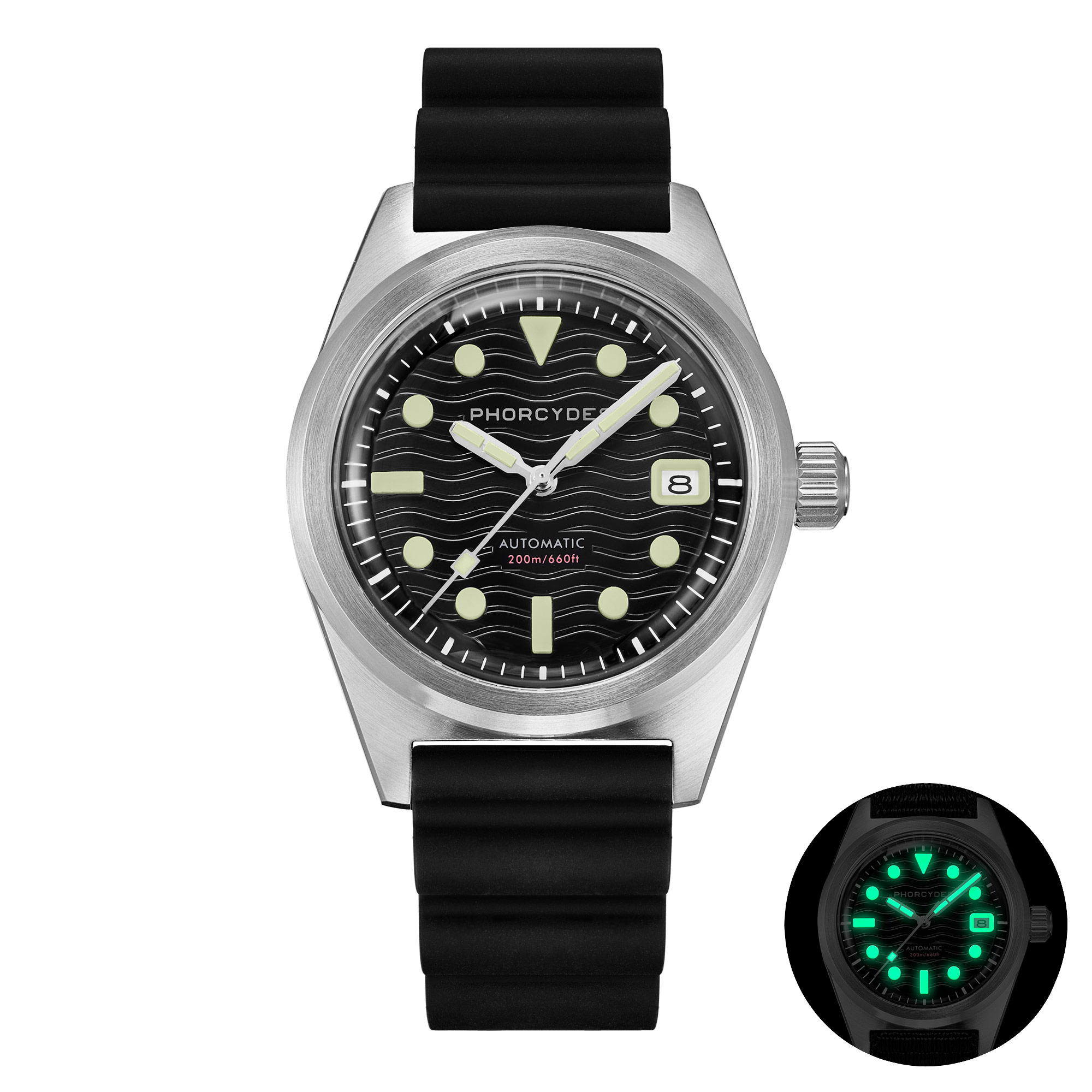 PH-5 skin diver watches with FKM strap