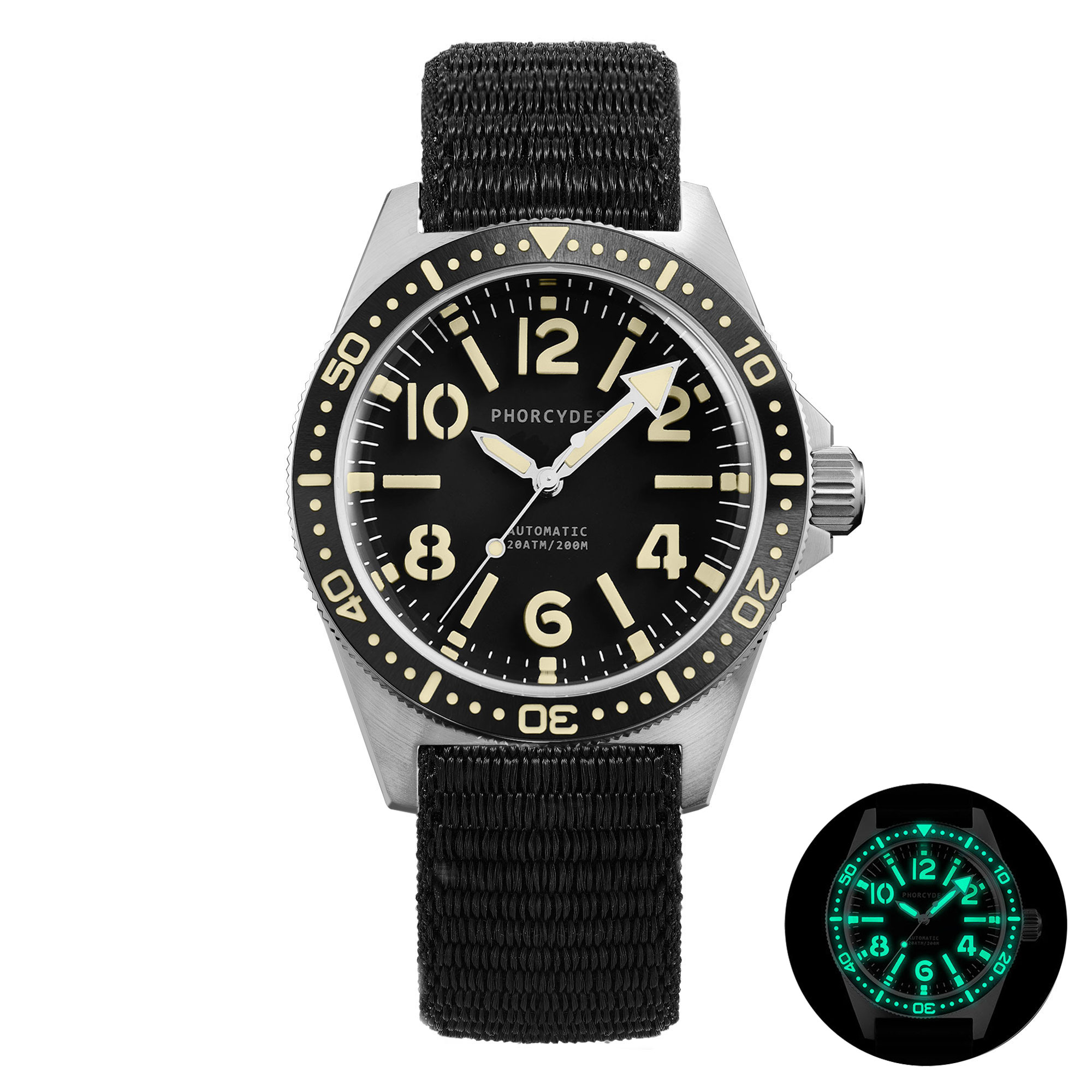 PH-4C skin diver watches with nylon loop