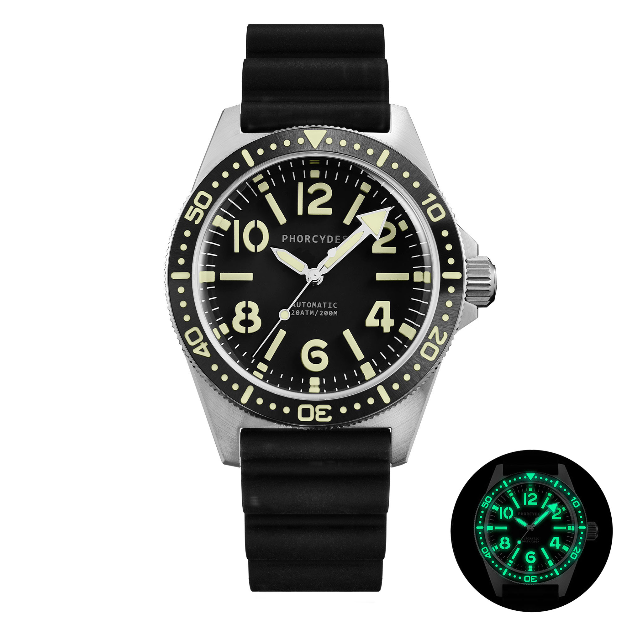 PH-4C skin diver watches with FKM strap
