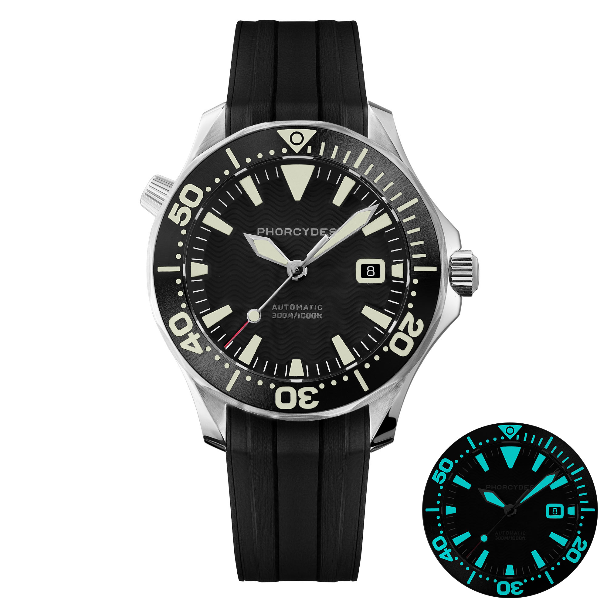 PH-6  with FKM strap (black dial)