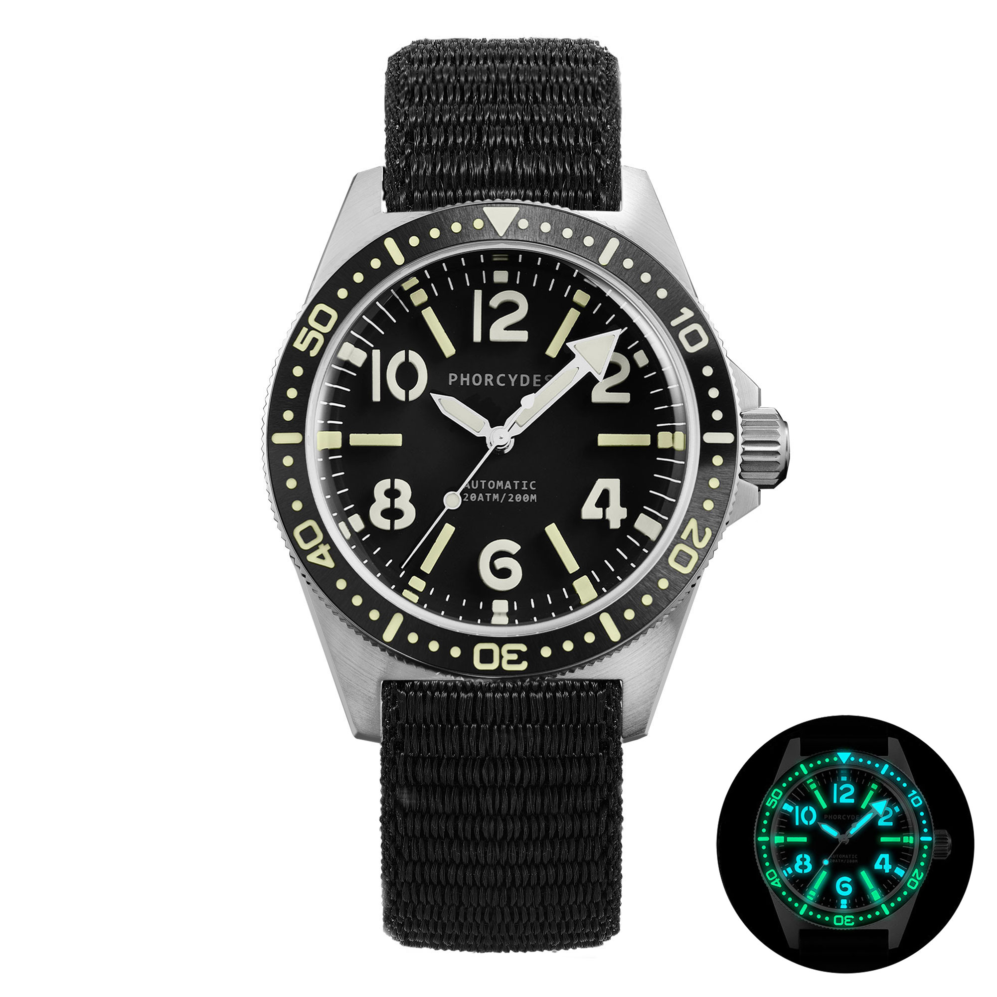PH-4C skin diver watches with nylon loop