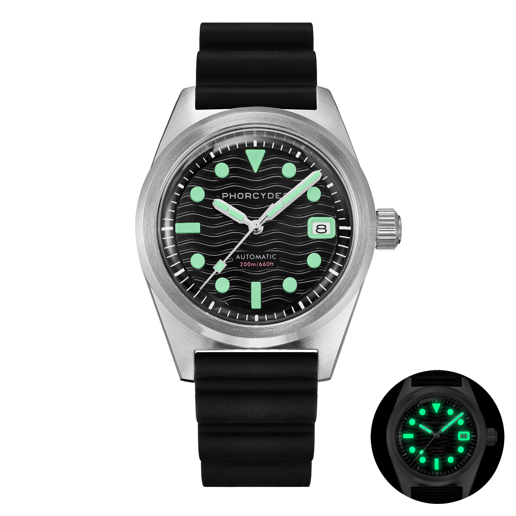 PH-5 skin diver watches with FKM strap