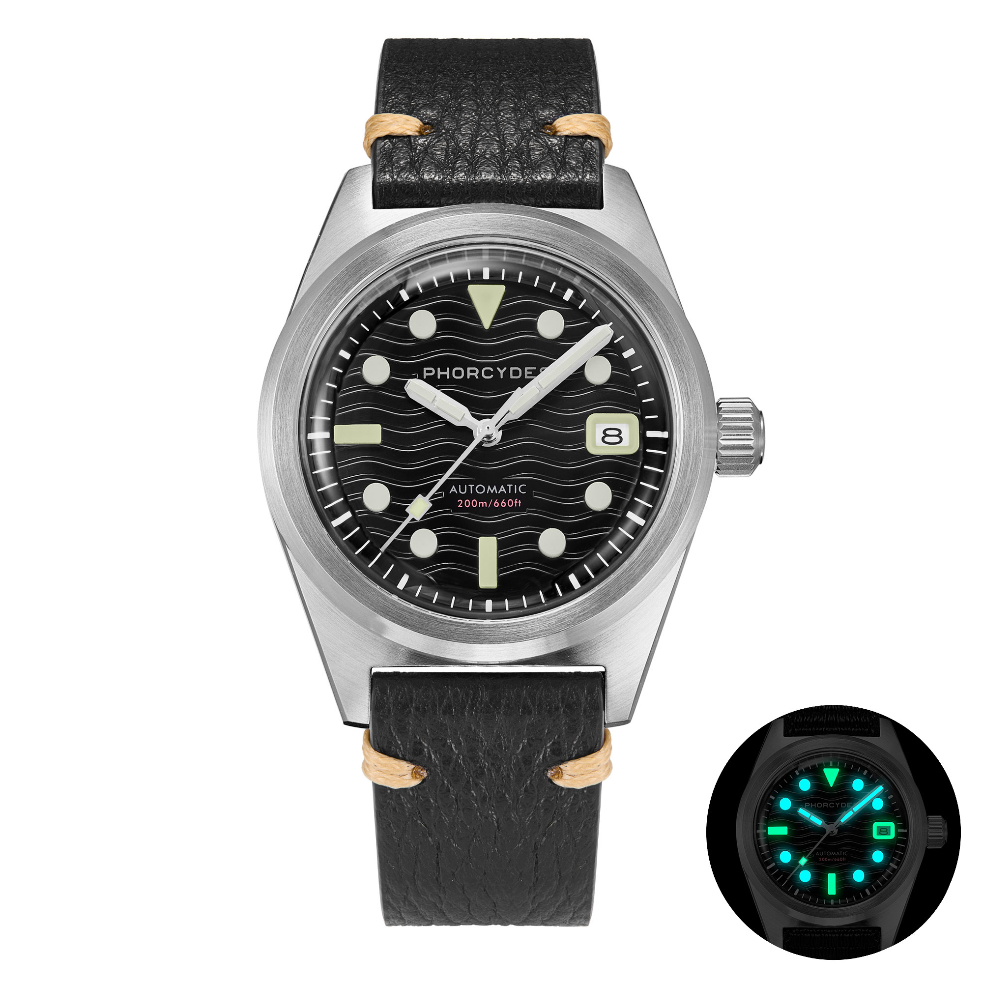 PH-5A skin diver watches with Leather strap