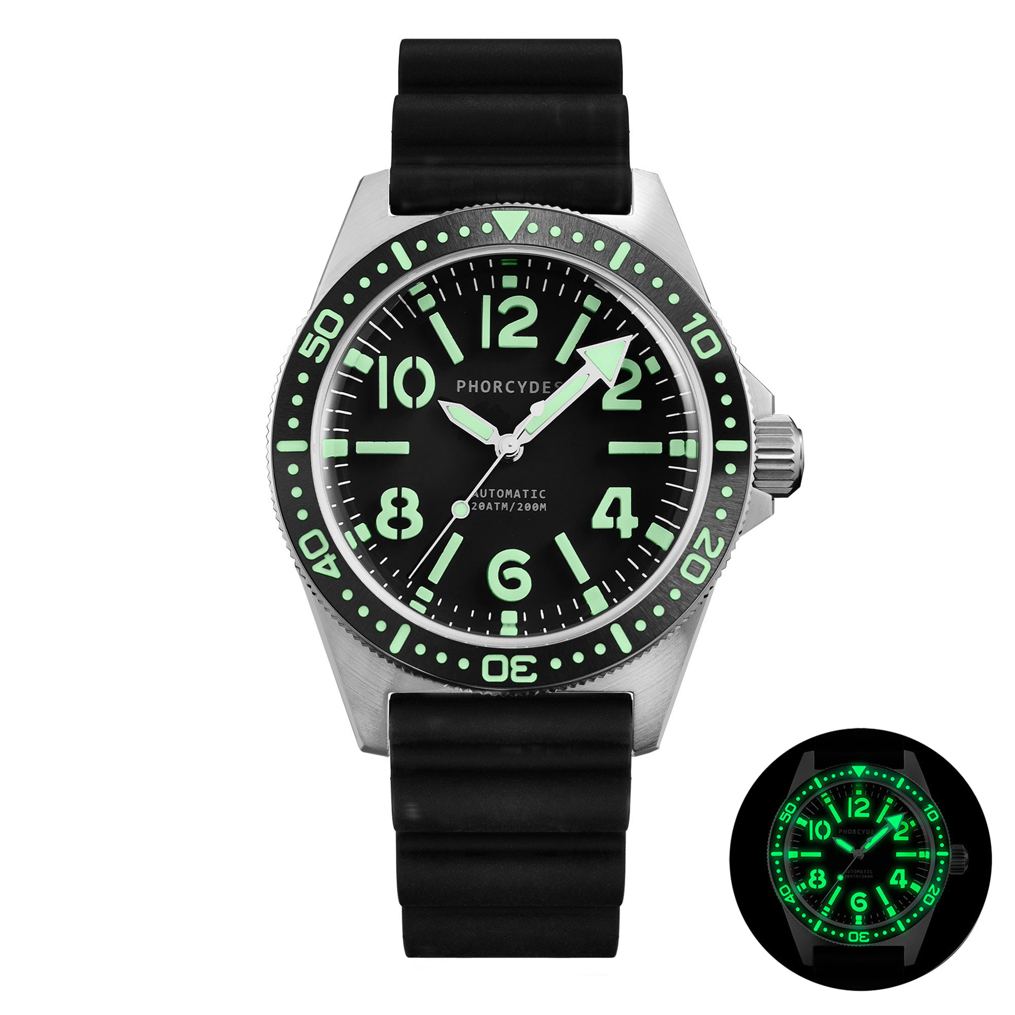 PH-4C skin diver watches with FKM strap
