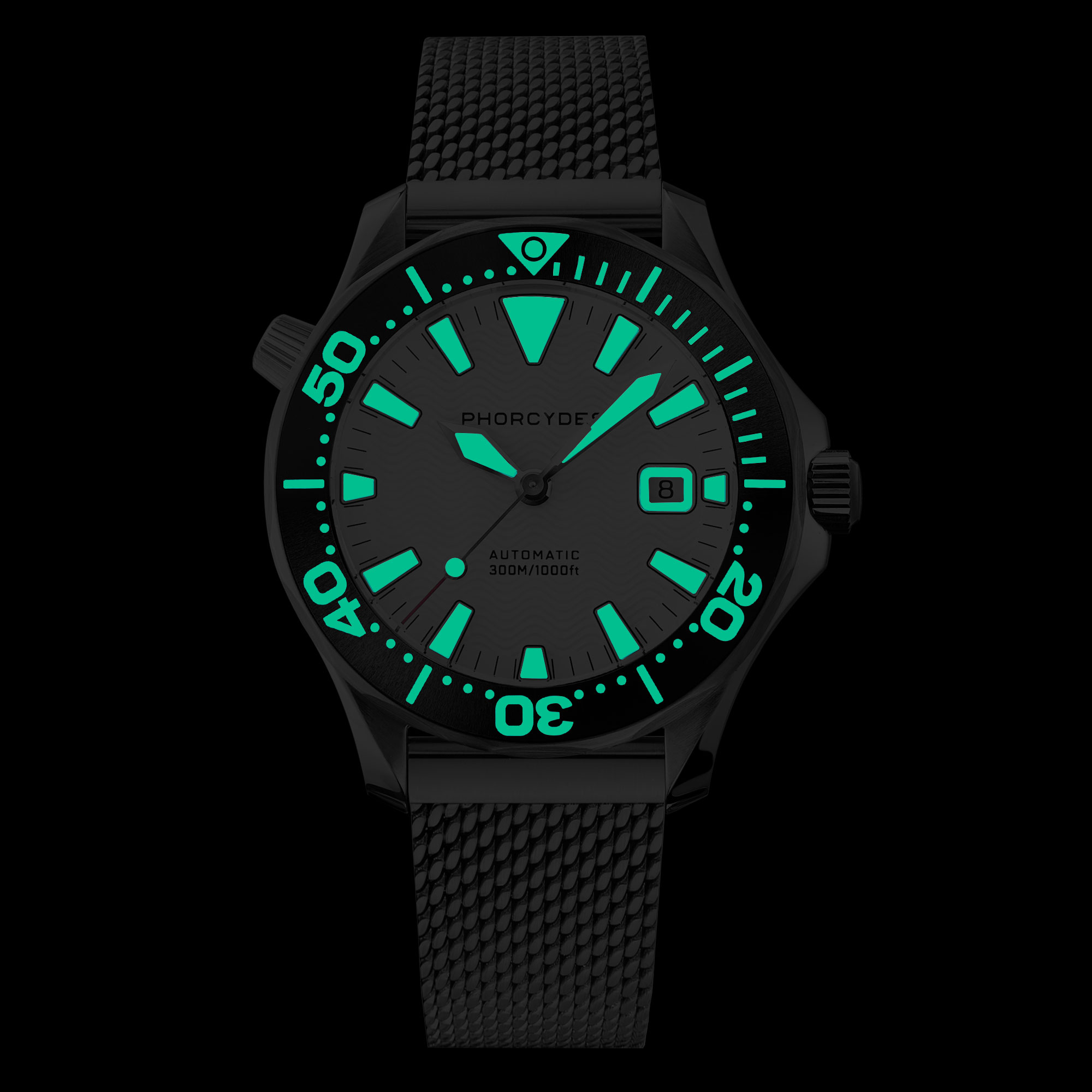 PH-6  with FKM strap (white dial)