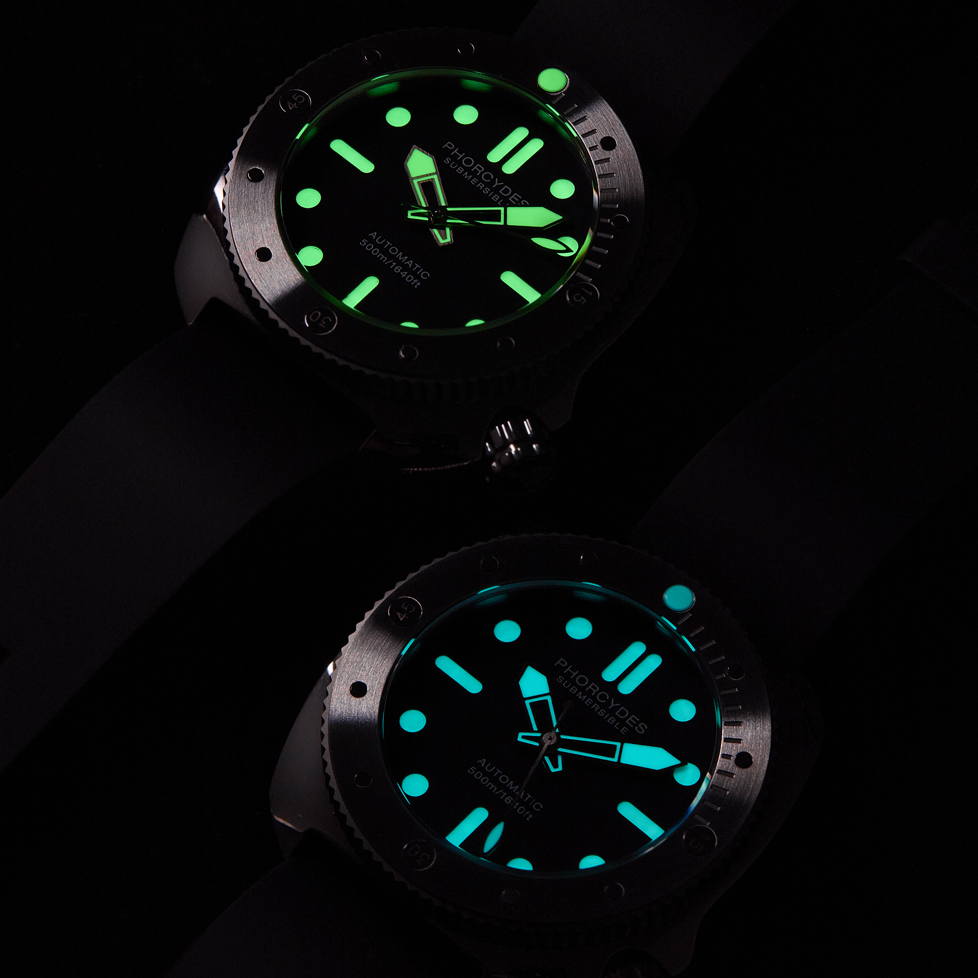PH-1 diver watches 500M- Black dial