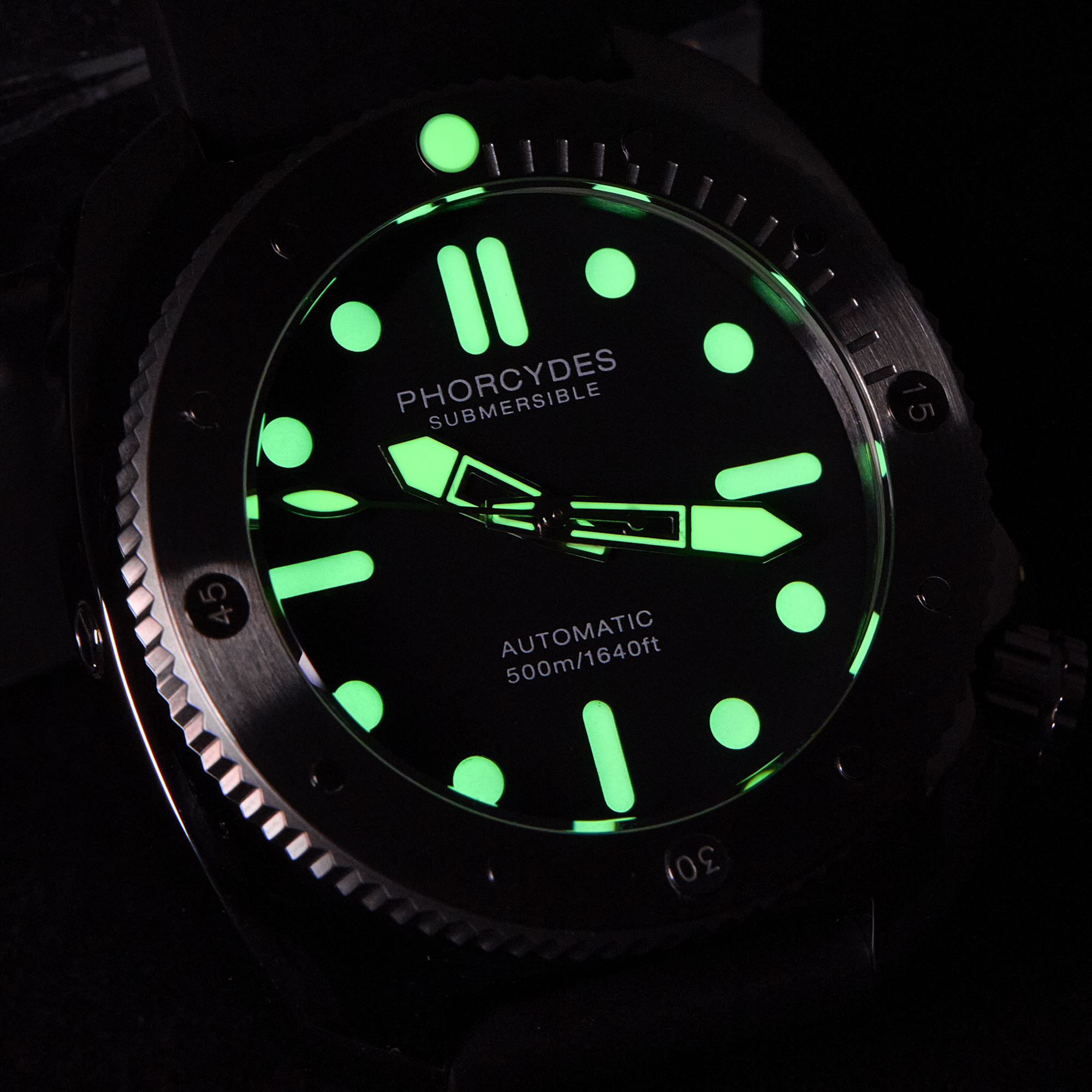 PH-1 diver watches 500M- Black dial