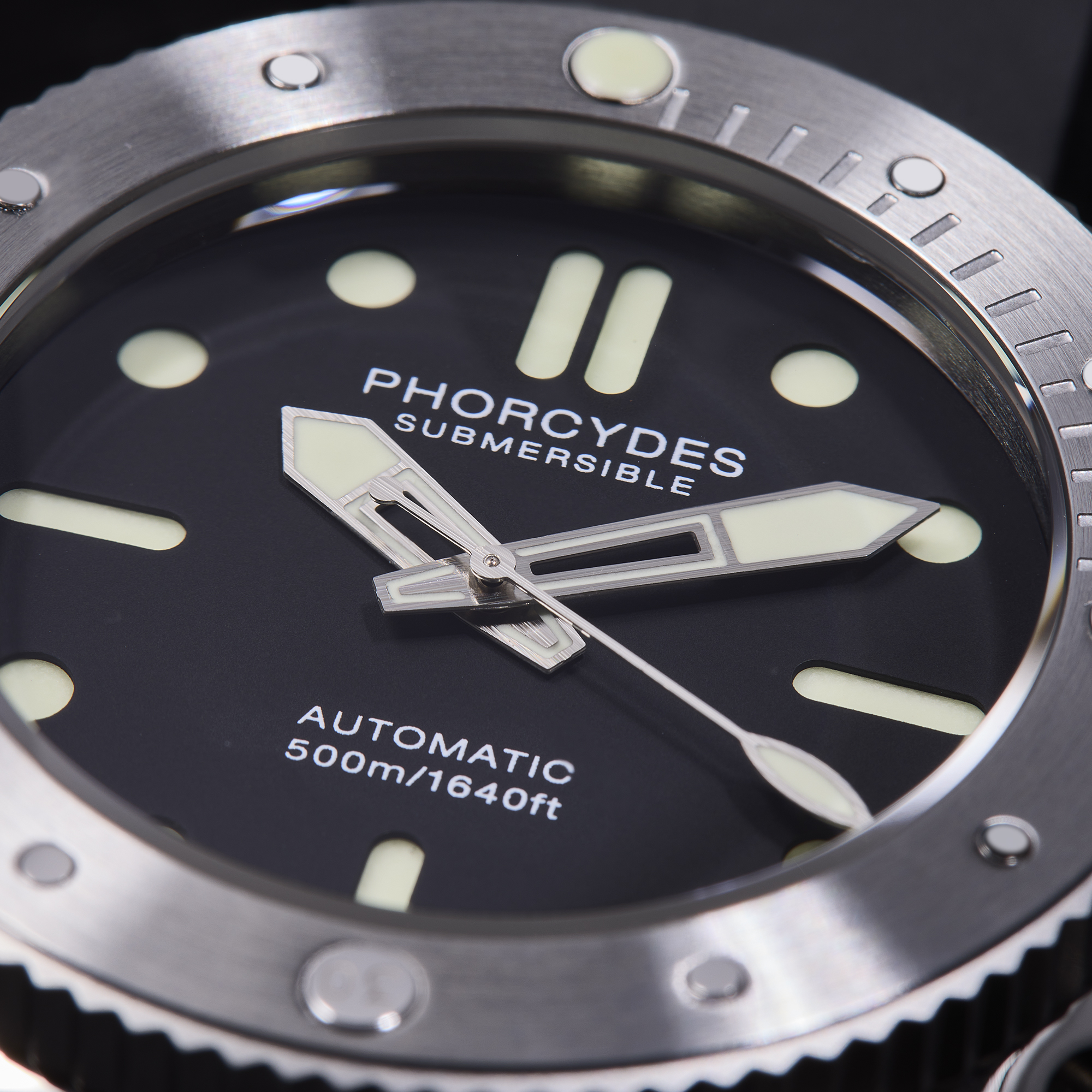 PH-1 diver watches 500M- Black dial