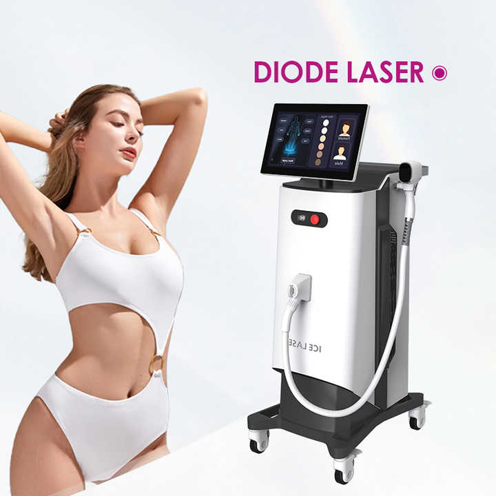 Professional Summer Salon Equipment Skin Types and Hair Colors Diode Laser Long Pulse Permanent Laser Hair Removal