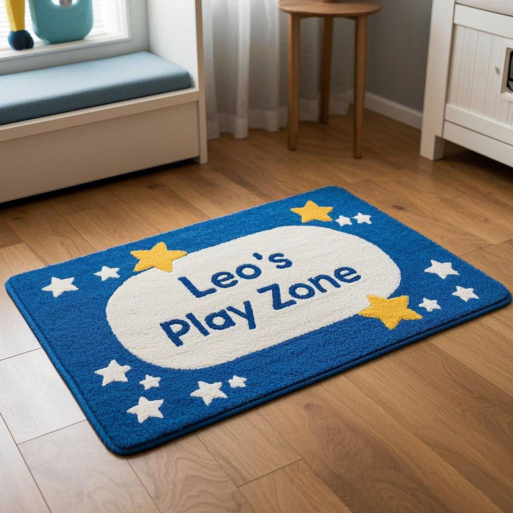 Personalized Kids Play Zone Room Plush Carpet